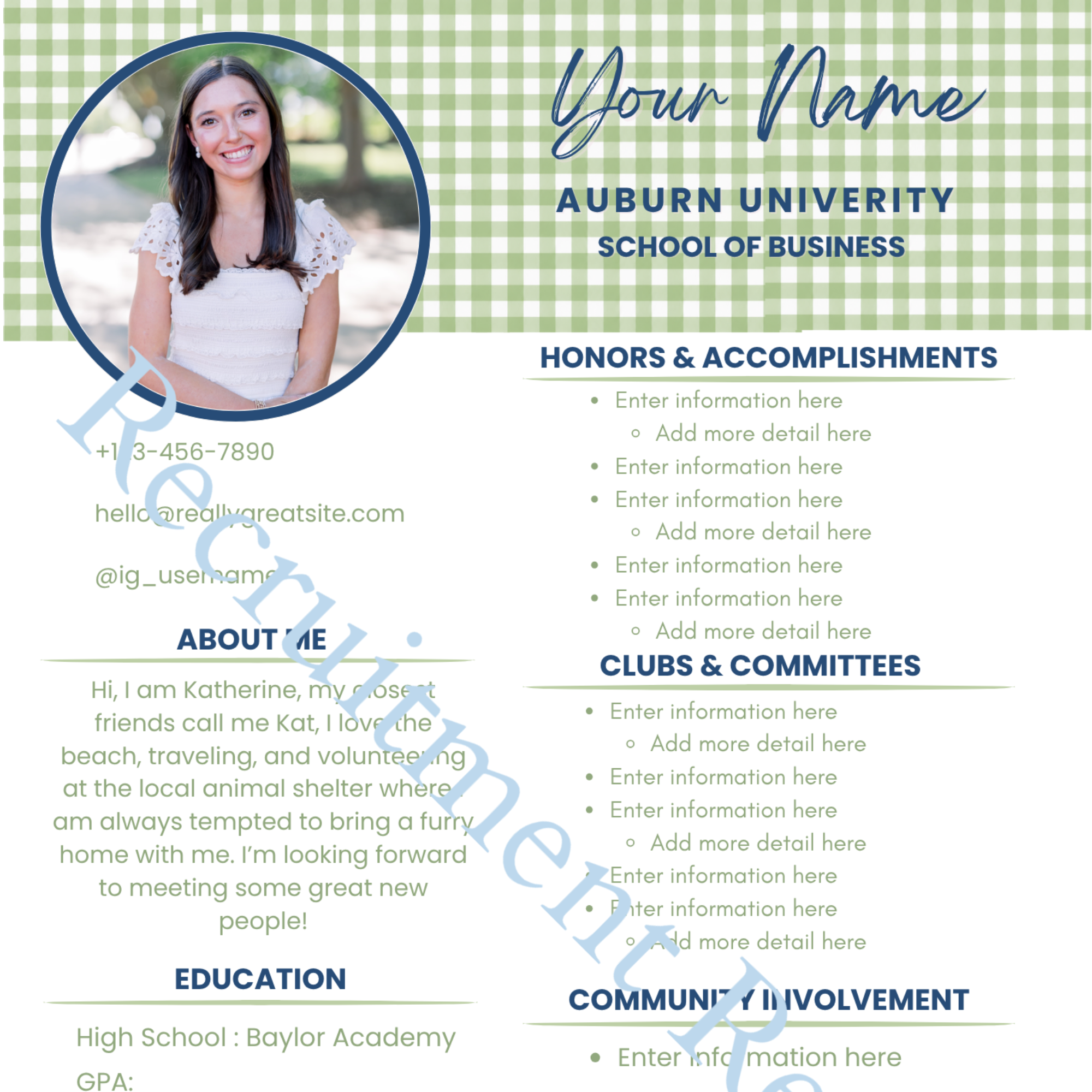 Editable Social Resume Template 18