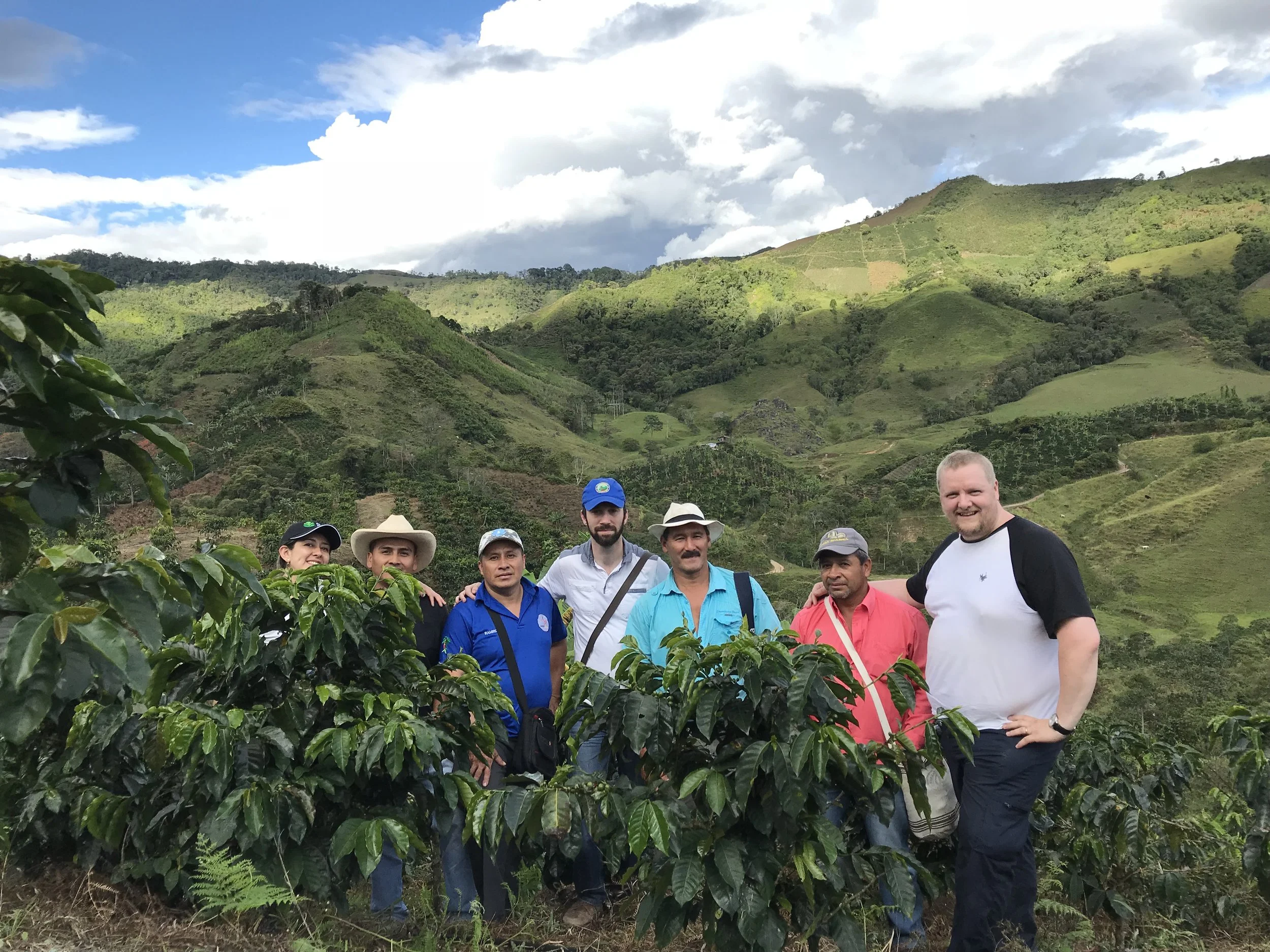  Pausing for photos at Finca Los Mangos near Planadas. 