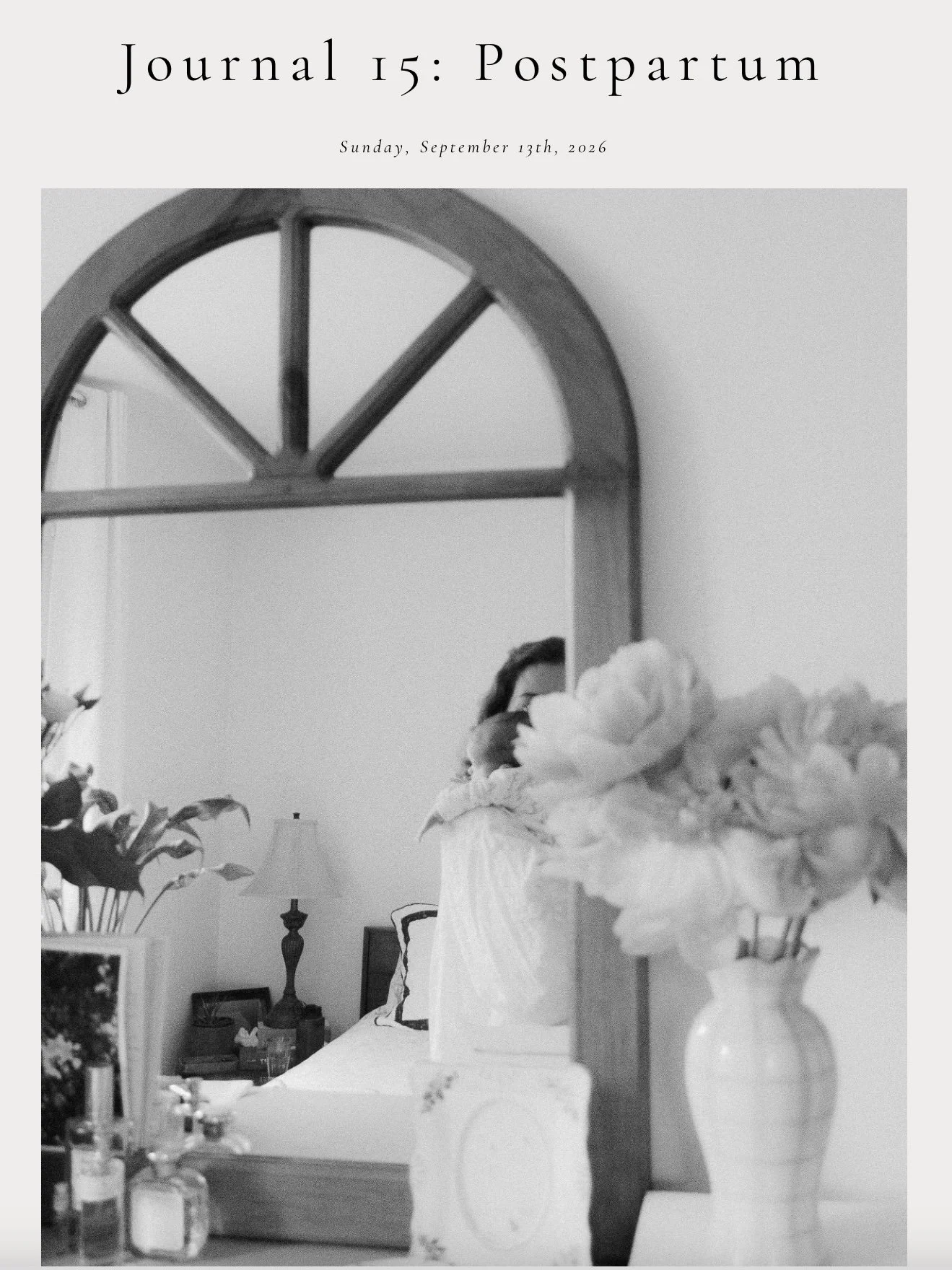 Journal 15: Postpartum 