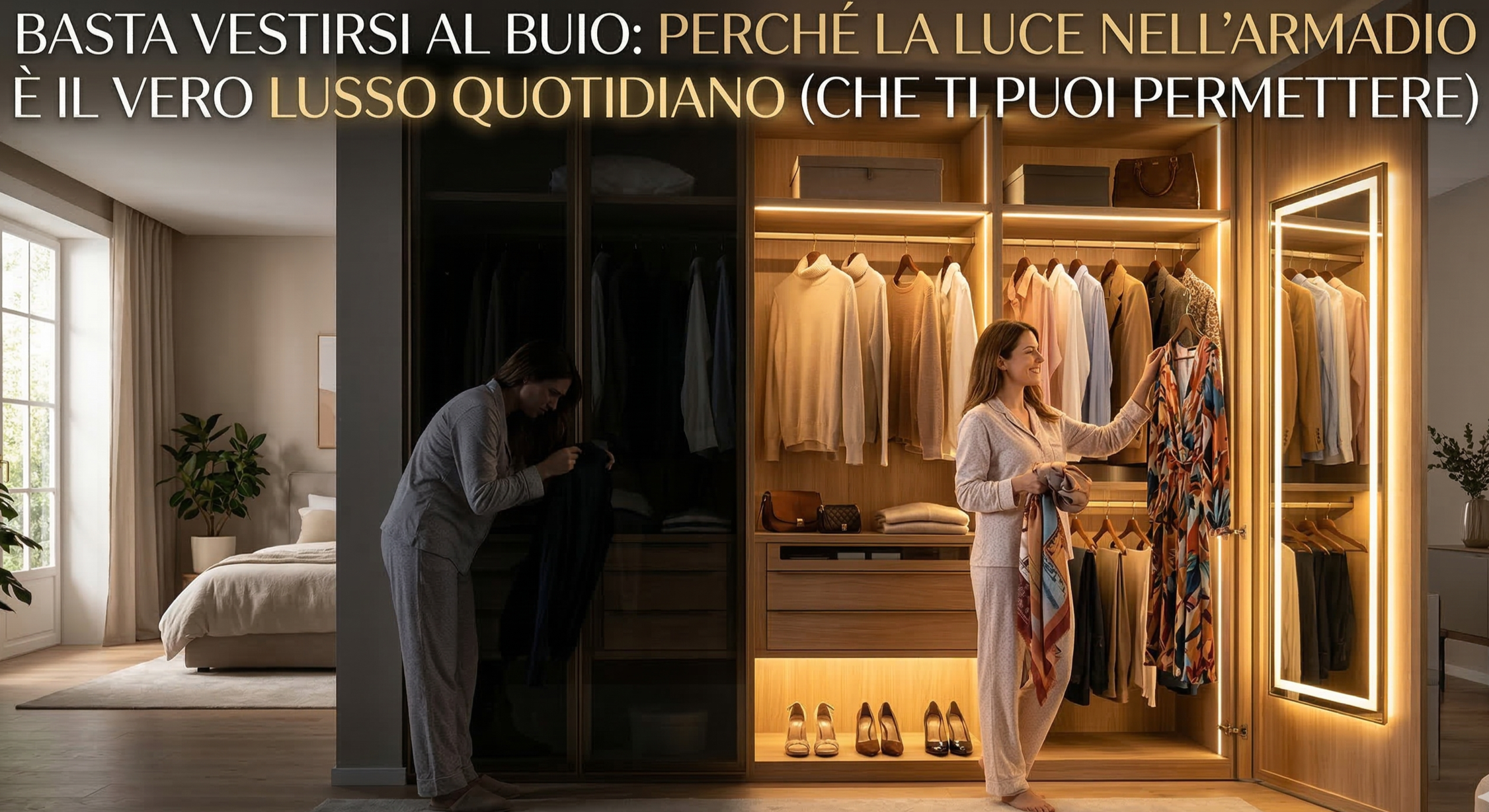 Basta vestirsi al buio: perché la luce nell'armadio è il vero lusso quotidiano (che ti puoi permettere)