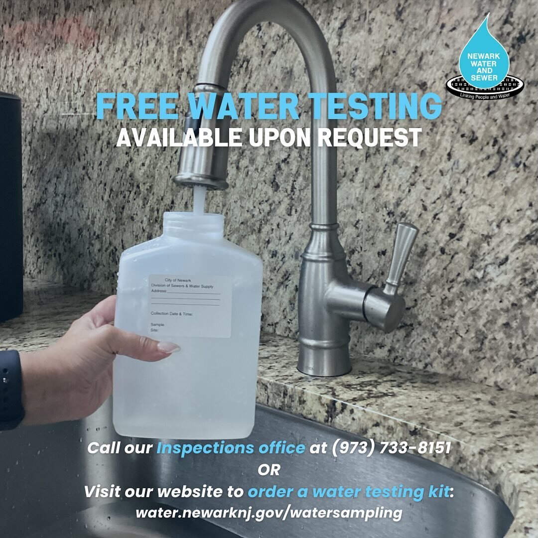 Did you know?💧
FREE water testing/sampling is available upon request. As part of the Newark Water Quality Testing Program, every Newark household in the Lead Service Line Replacement (LSLR) Program is eligible for a free water testing upon request. 