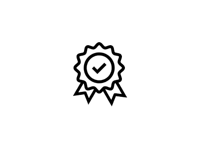 Gif animation of award badge with tick