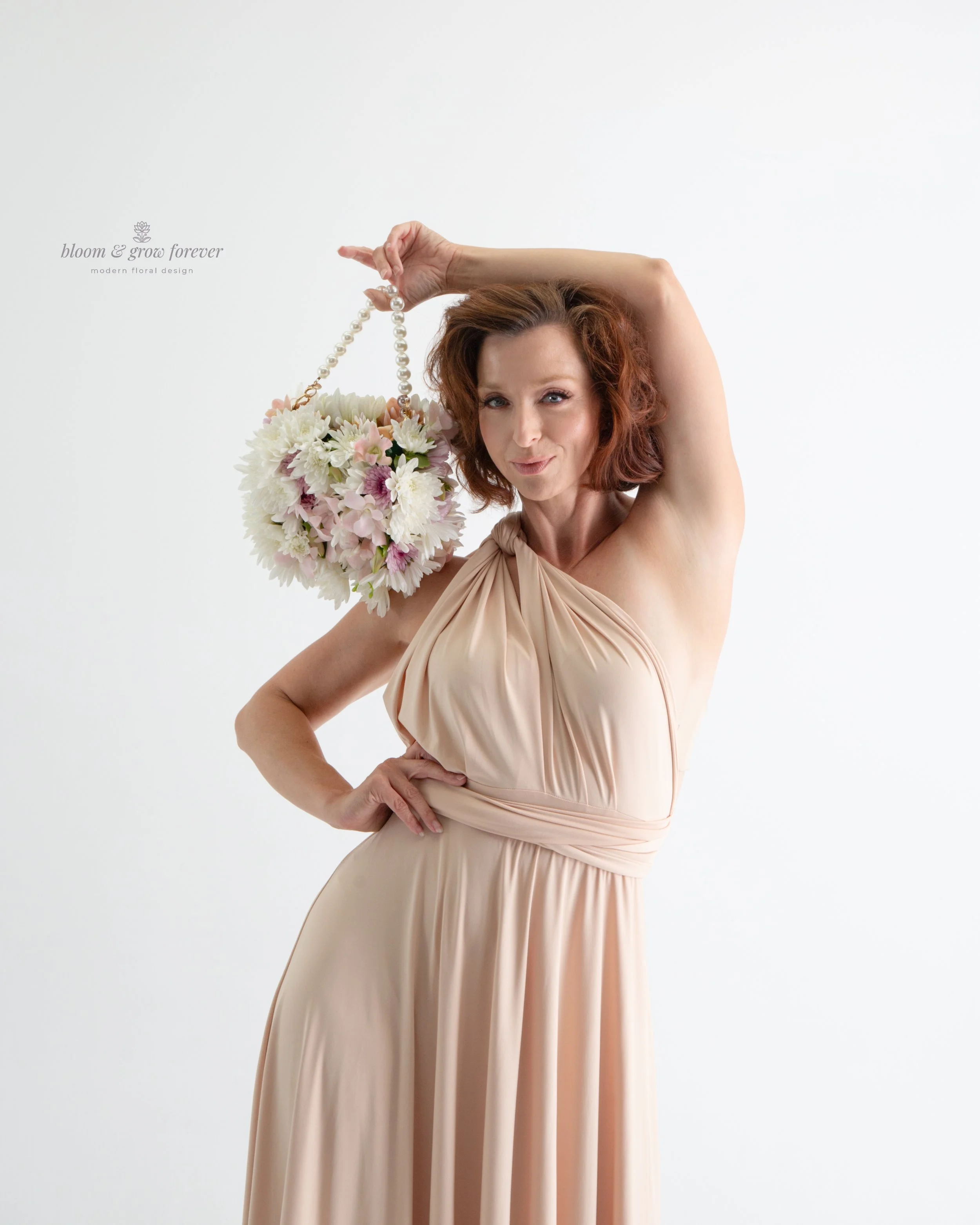 Fresh floral purse bloom and grow forever