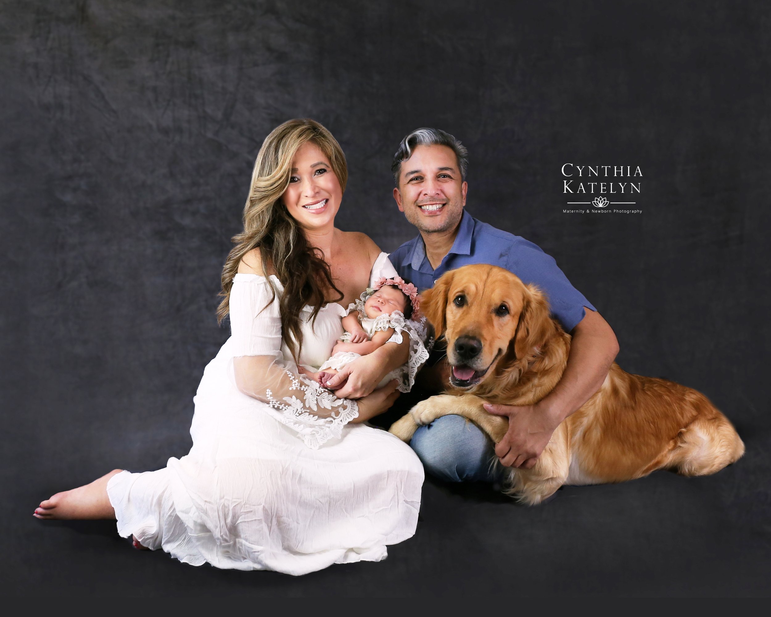 Family dog and newborn baby portrait Murrieta Temecula Menifee