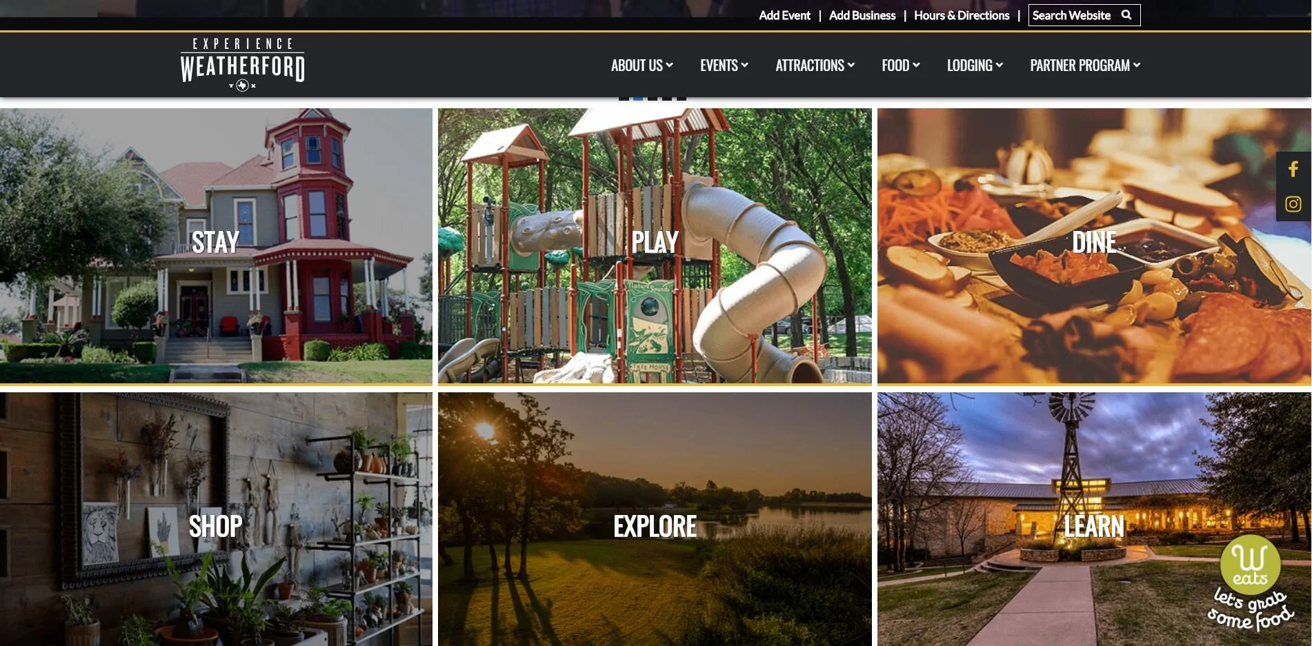 Here is the updated Experience Weatherford Website following the redesign that launched in 2020. This is showing the tiles on the homepage for the main categories of pages throughout the website. 