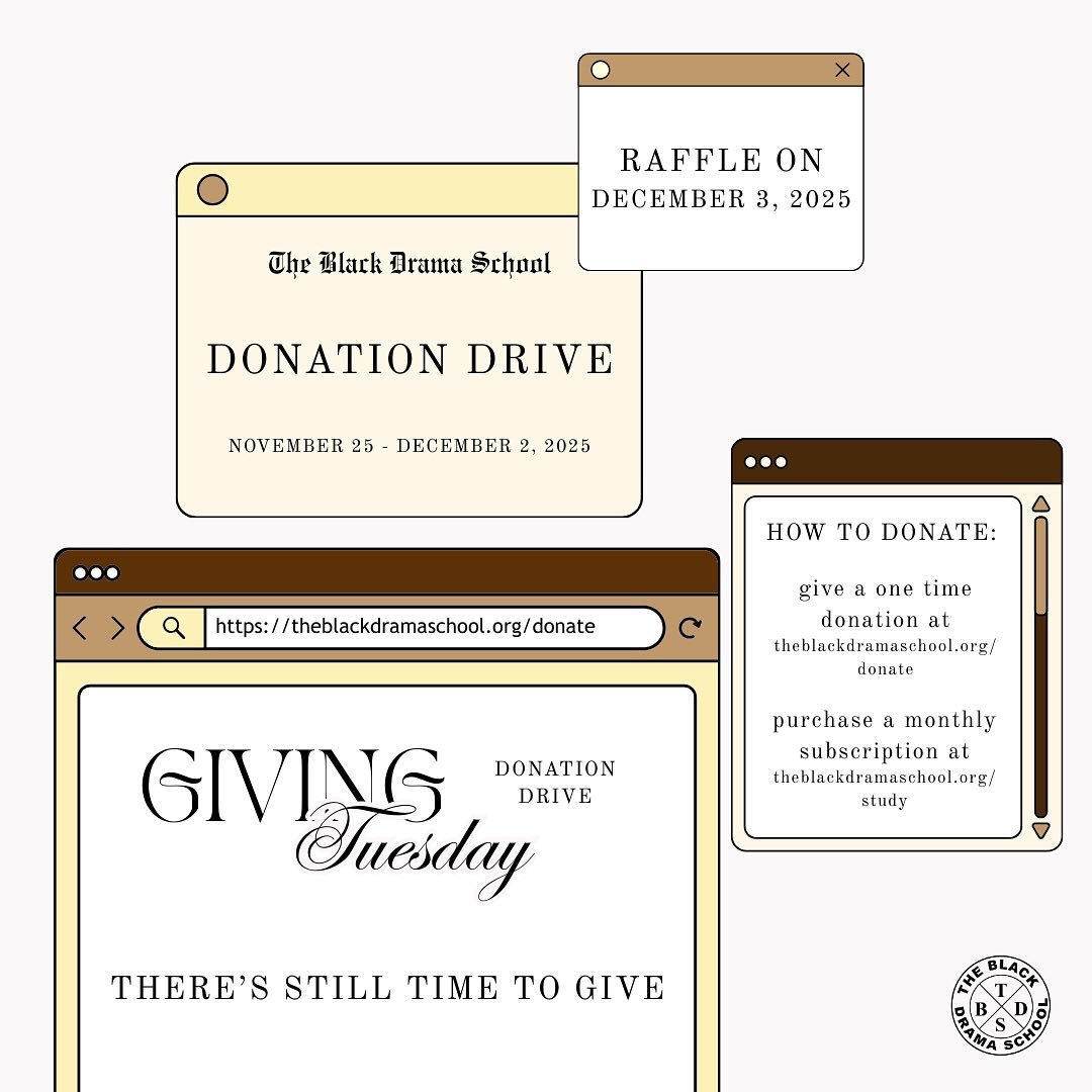 there&rsquo;s still time to give!! tomorrow is the last day of our Giving Tuesday Donation Drive. subscribe or donate to be entered in our raffle &amp; win one of two Bright Black candles. 

theblackdramaschool.org/donate
theblackdramaschool.org/stud