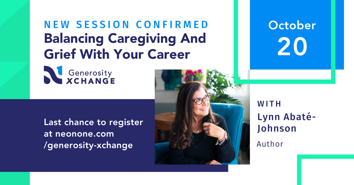 Generosity Xchange 2022 Conference ad featuring Lynn's keynote on October 20, 2022