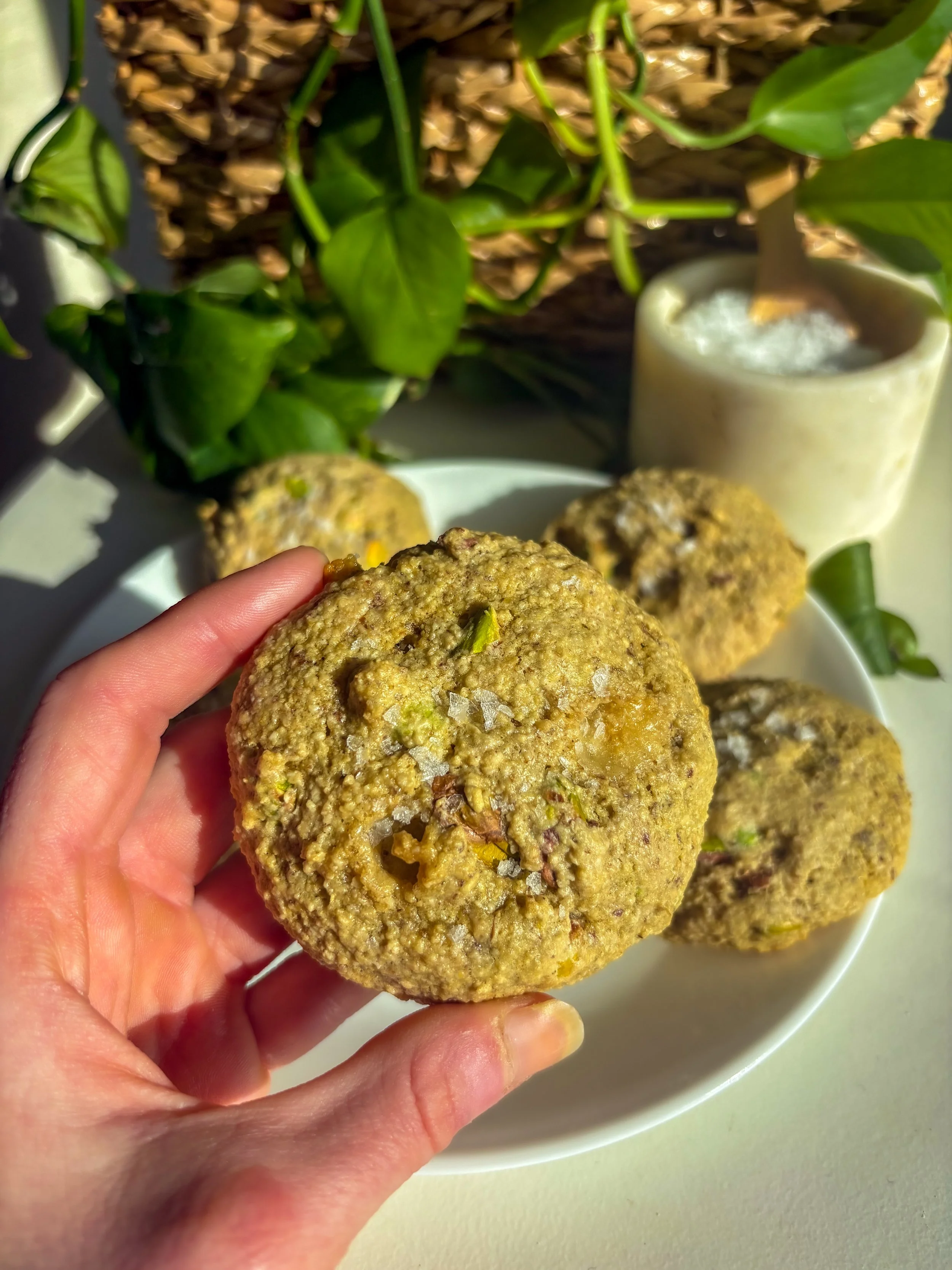 Salted Vanilla Pistachio Cookies (Low Histamine)