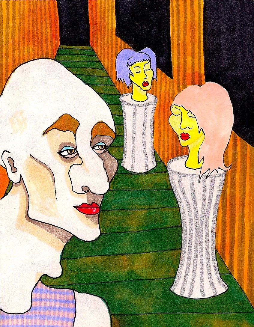Drag
Pen and Marker on Paper
4 x 5.5"
2009