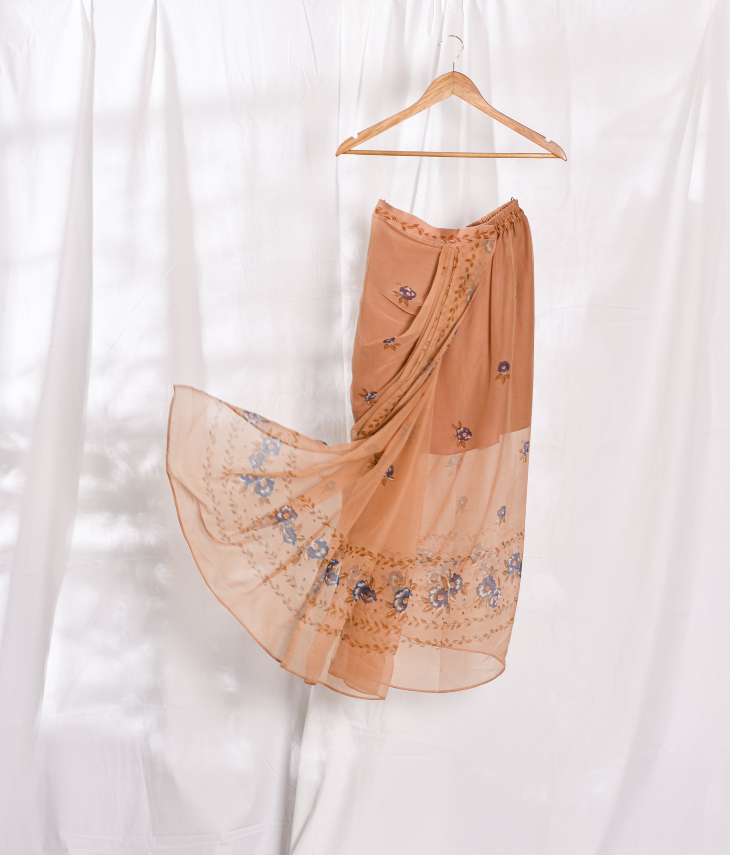 Nude Mercy Skirt in Fallin' Flowers print with detailed pleats