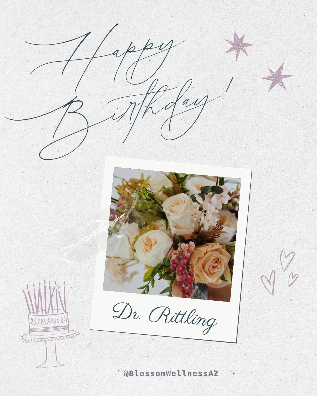 Today we&rsquo;re celebrating the heart behind Blossom&mdash;Dr. Rittling! We&rsquo;re beyond grateful for her dedication, wisdom, and care she brings to our community every day. Please join us in wishing her a very happy birthday!