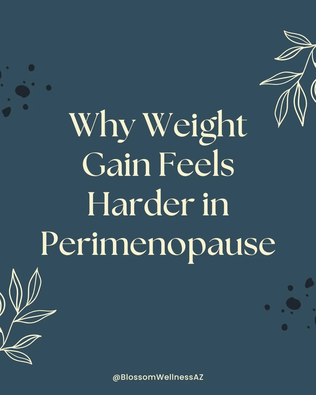 Struggling with weight in perimenopause? It might be your hormones! Shifts in cortisol, insulin, and estrogen cause the body to respond differently to food, exercise, and stress. 

Before starting your resolutions, check out the blog below for gentle