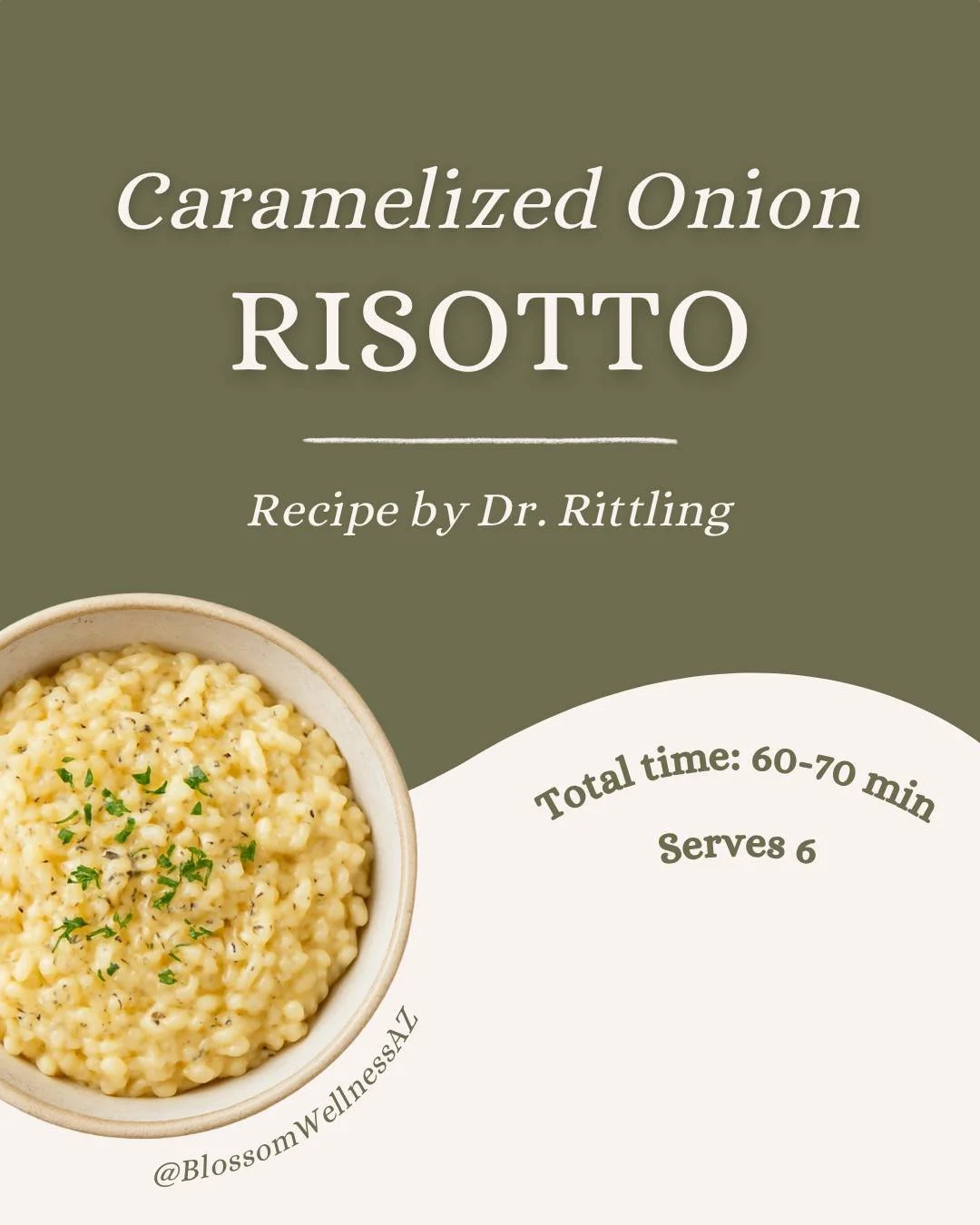 This caramelized onion risotto is one of those meals that feels special but is made with just a handful of ingredients. Slow-cooked onions, creamy rice, and a touch of lemon make it both rich and balanced. Save this recipe for dinner this week!