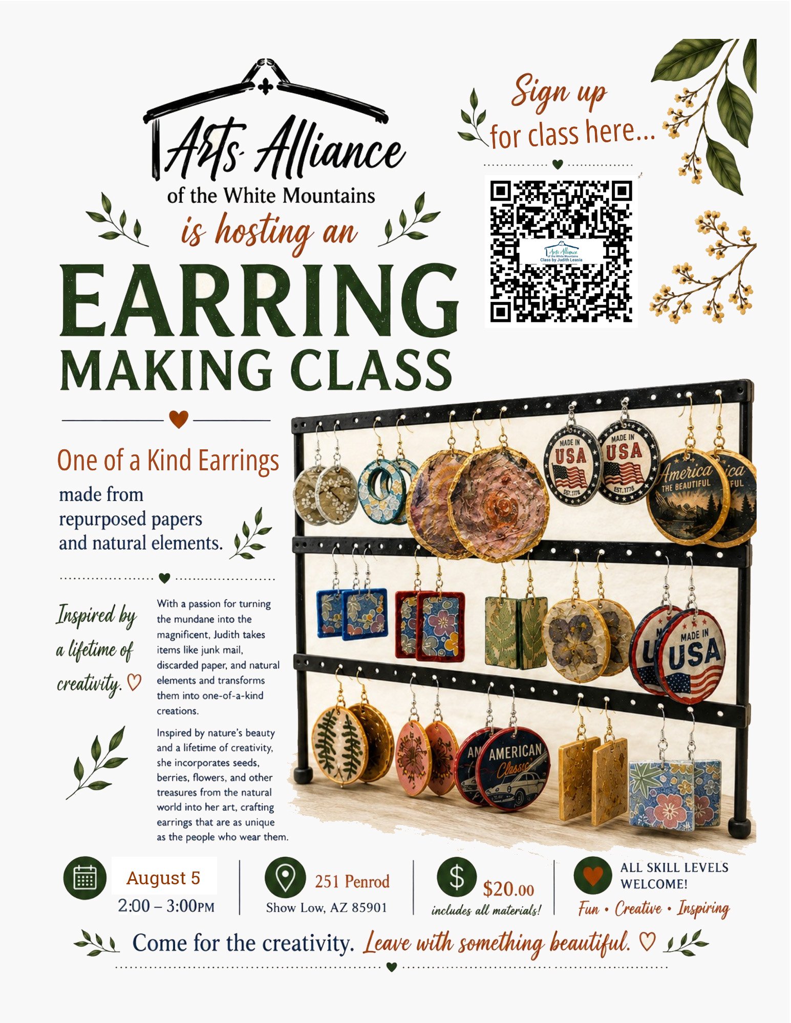 Earring Making Class