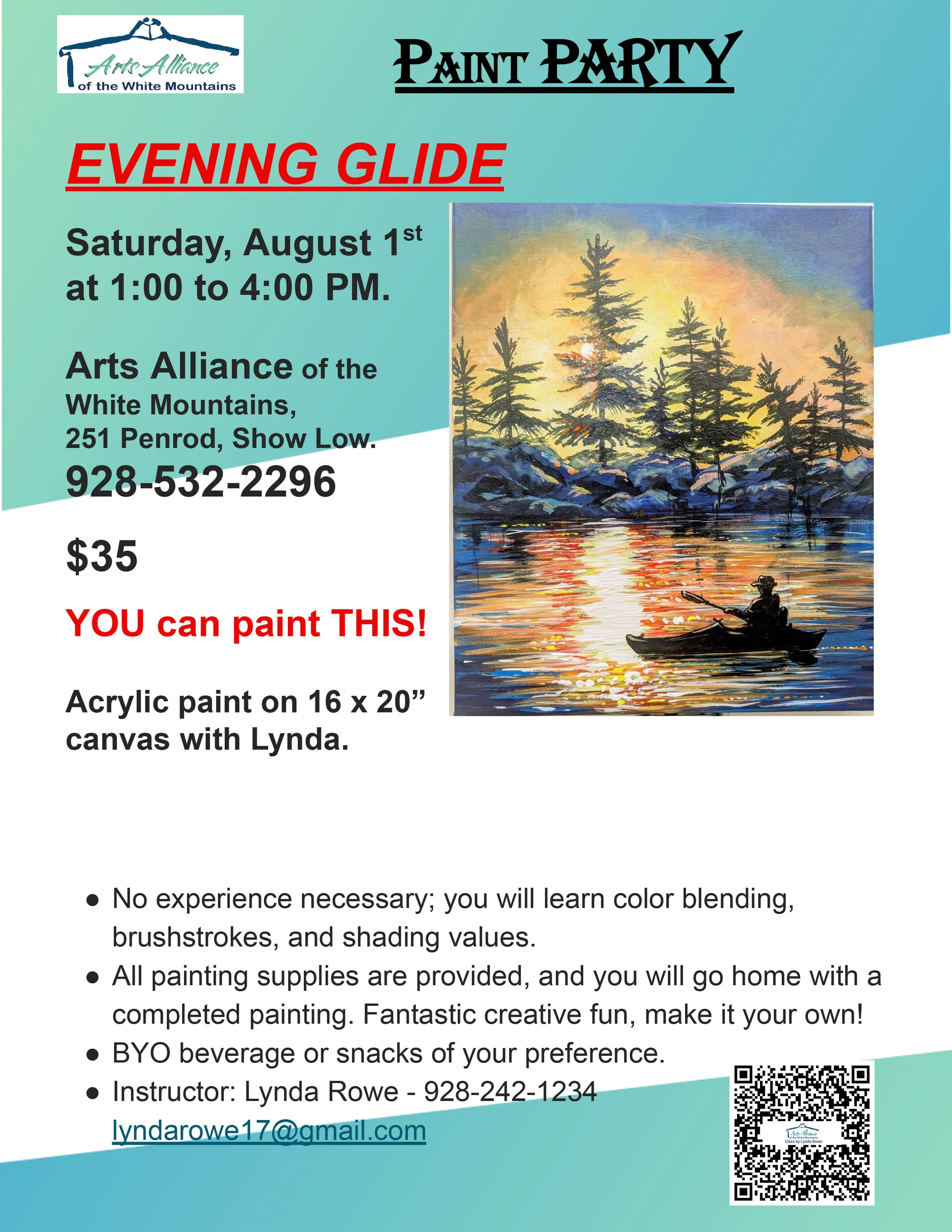 Evening Glide at the Lake Paint Party