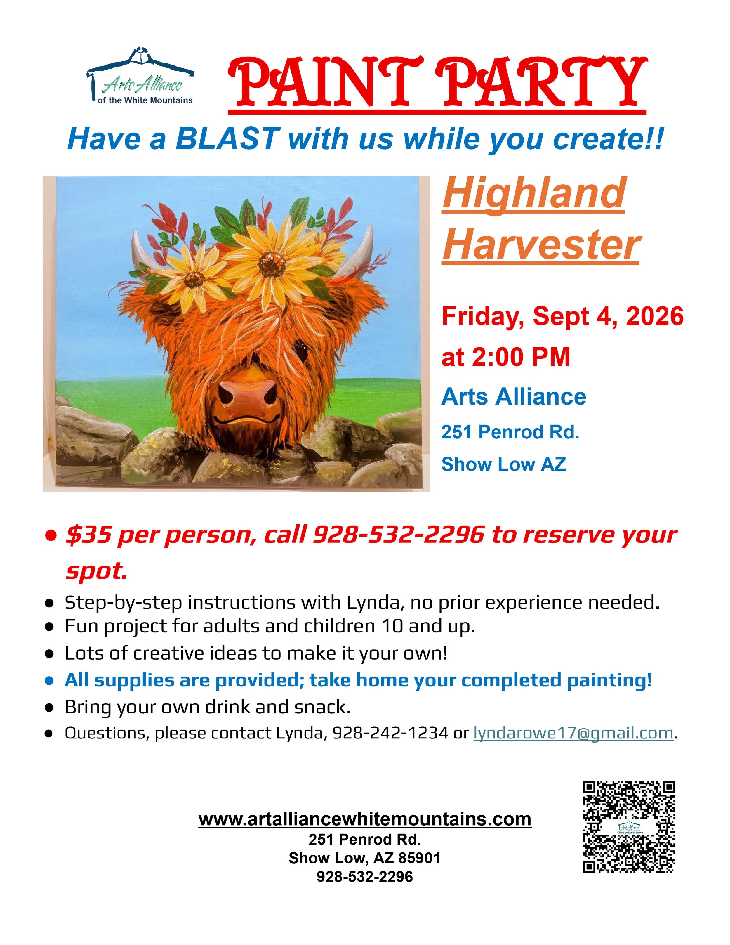 Highland Harvester Paint Party