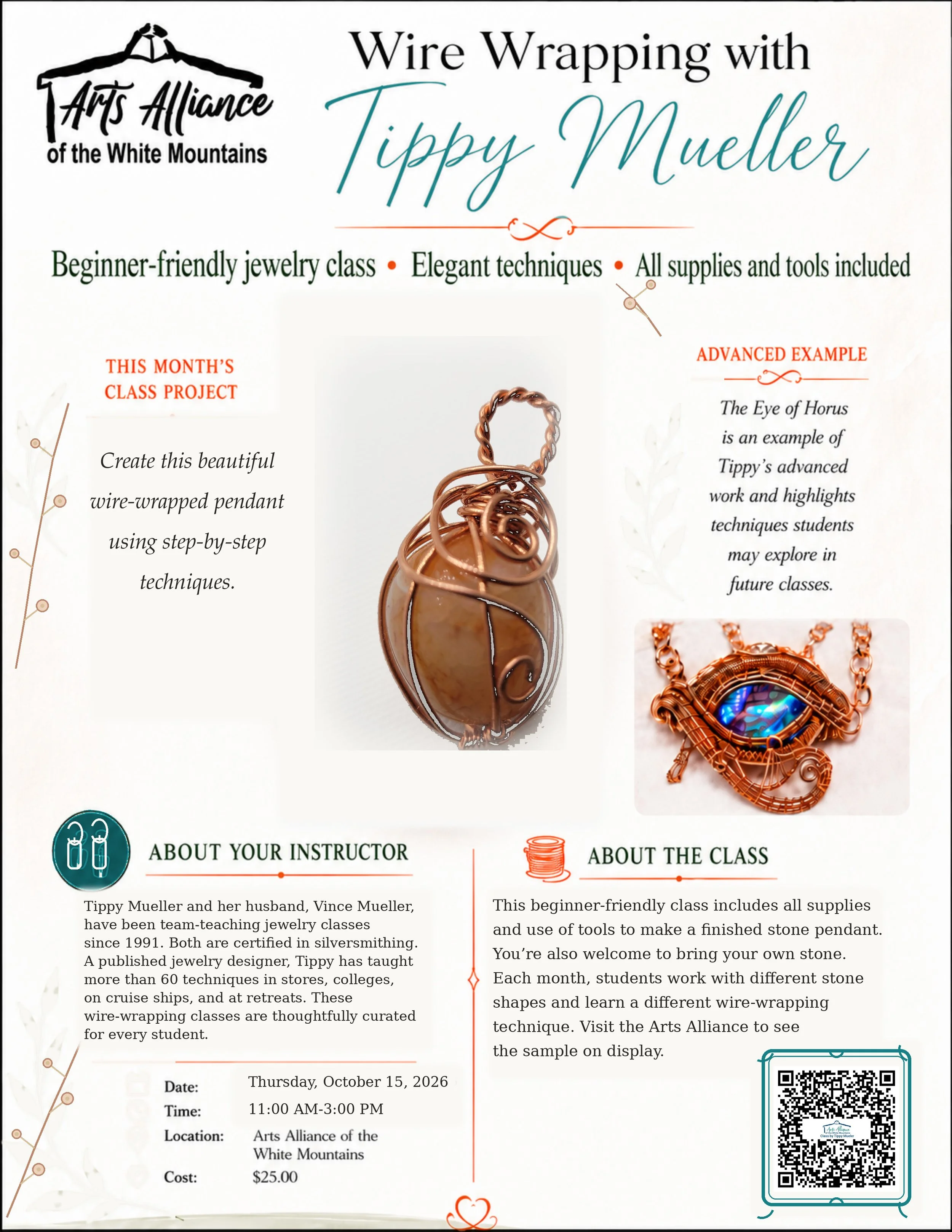 Oct. Wire Wrapping Jewelry Class