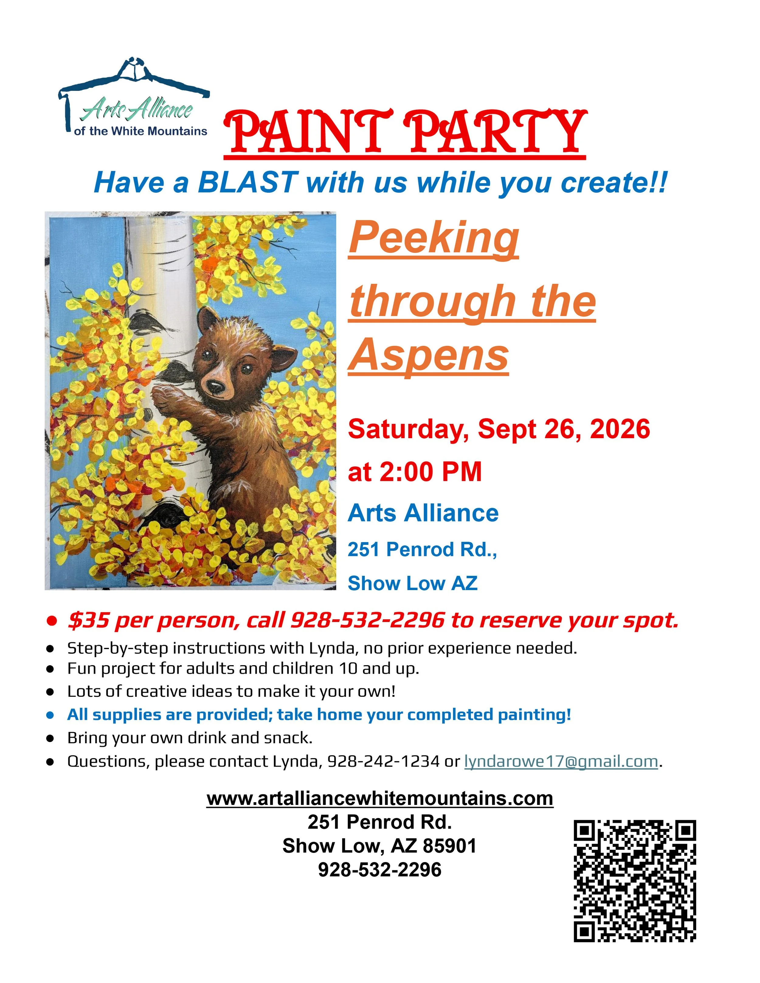 Peeking Through the Aspens Paint Party