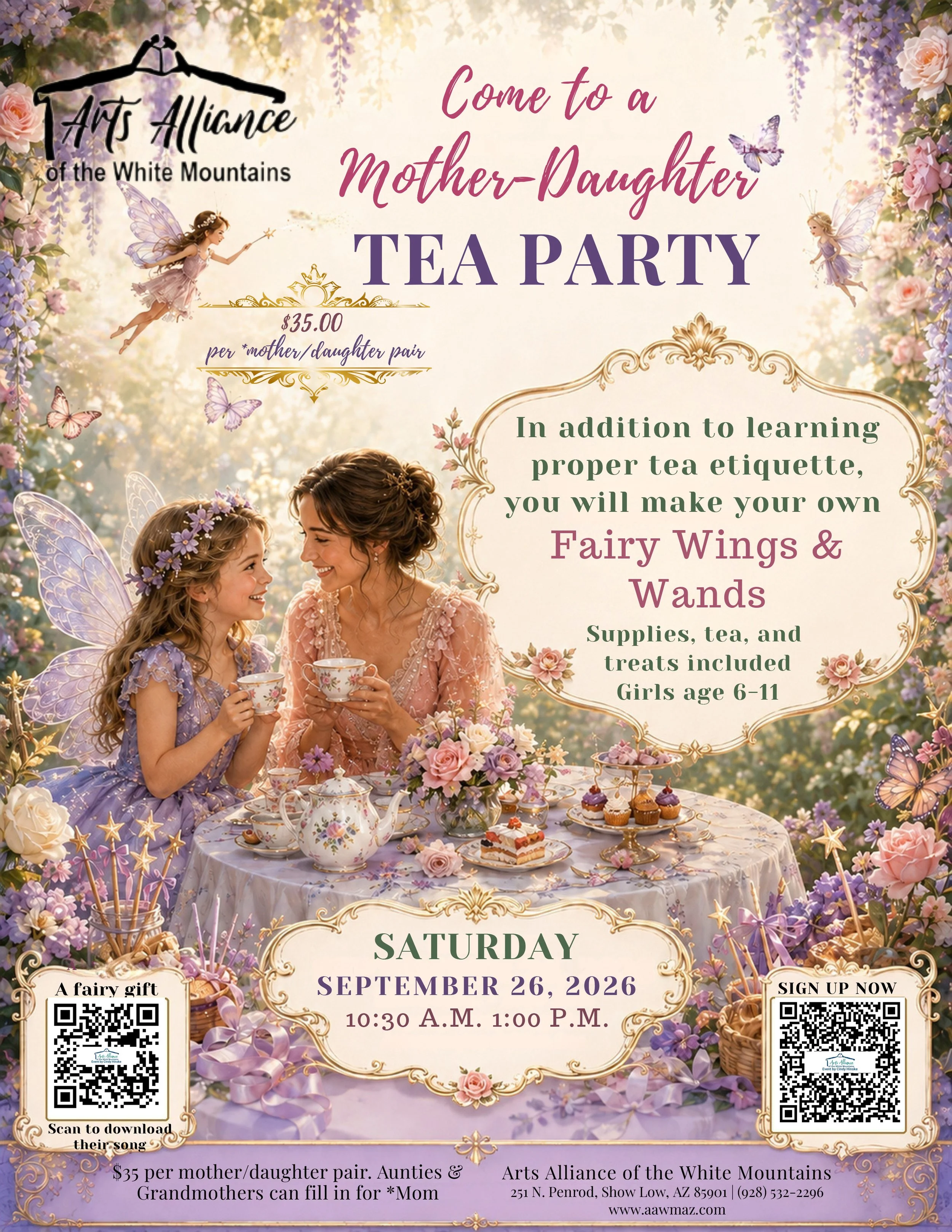 Sept. Mother/Daughter Fairy Tea Party