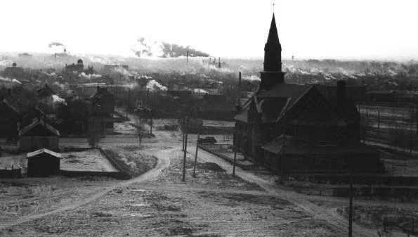 black and white archival photo of St. Mary's Parish