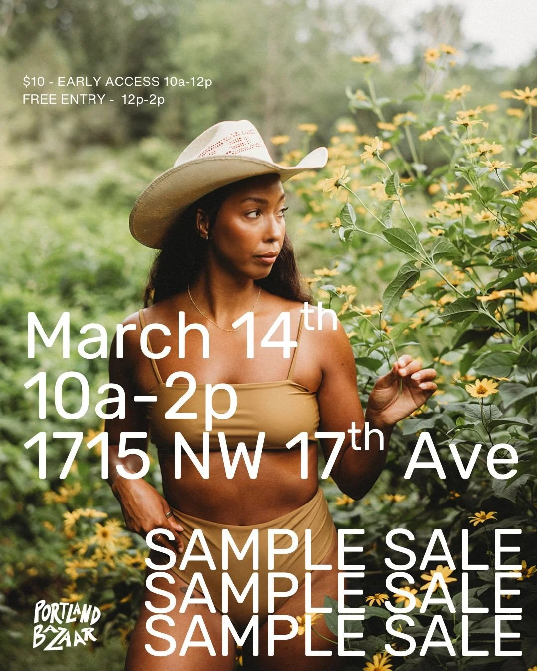 Hey, Portland cuties! THIS SATURDAY we're popping up at @portlandbazaar with 30+ of our fave brand friends. ⁠
⁠
We'll be running a sale on samples, one-offs, and past-season styles to make room for our spring collection!⁠
⁠
Grab your pals, a reusable
