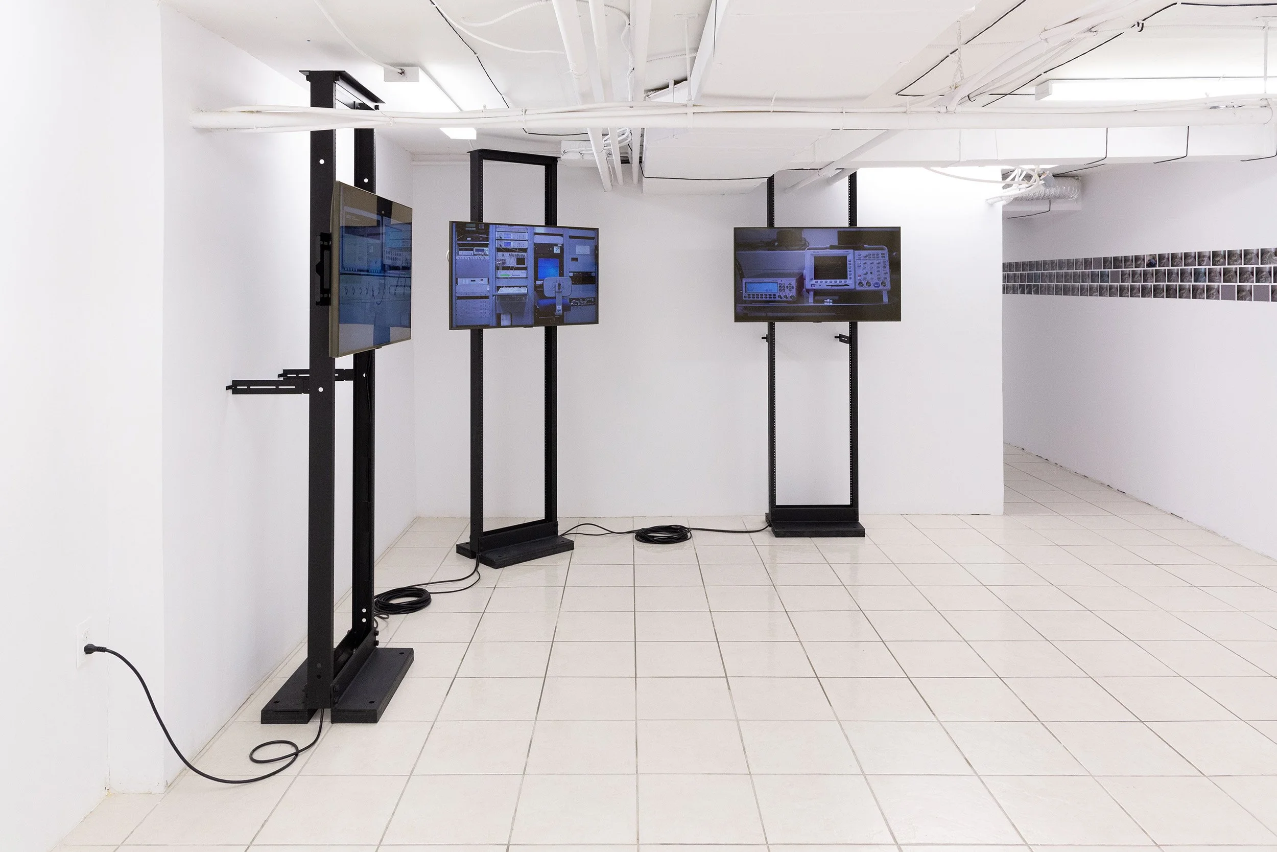 Installation view of "the hole fits the worm, but only as it moves" at the plumb