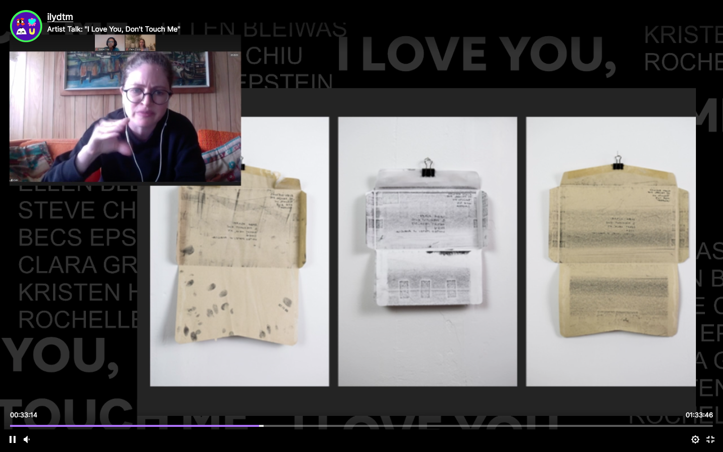 Concept for "Between You and I" in artist talk for "I Love You, Don't Touch Me"