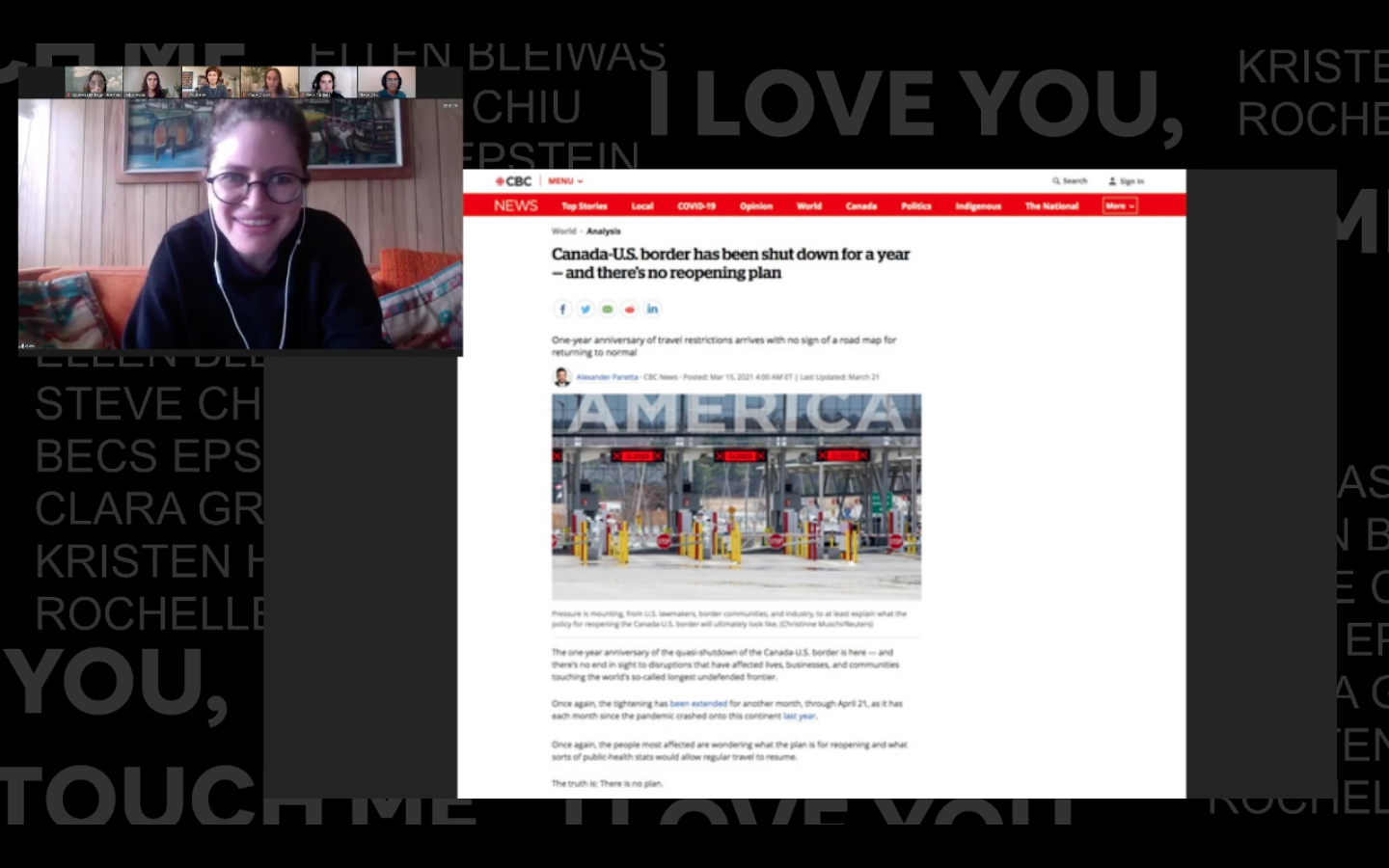 Concept for "Between You and I" in artist talk for "I Love You, Don't Touch Me"