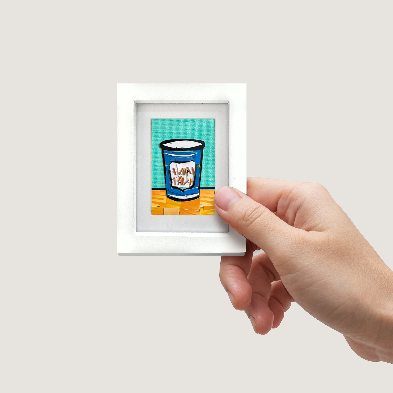 Coffee Cup On Turquoise