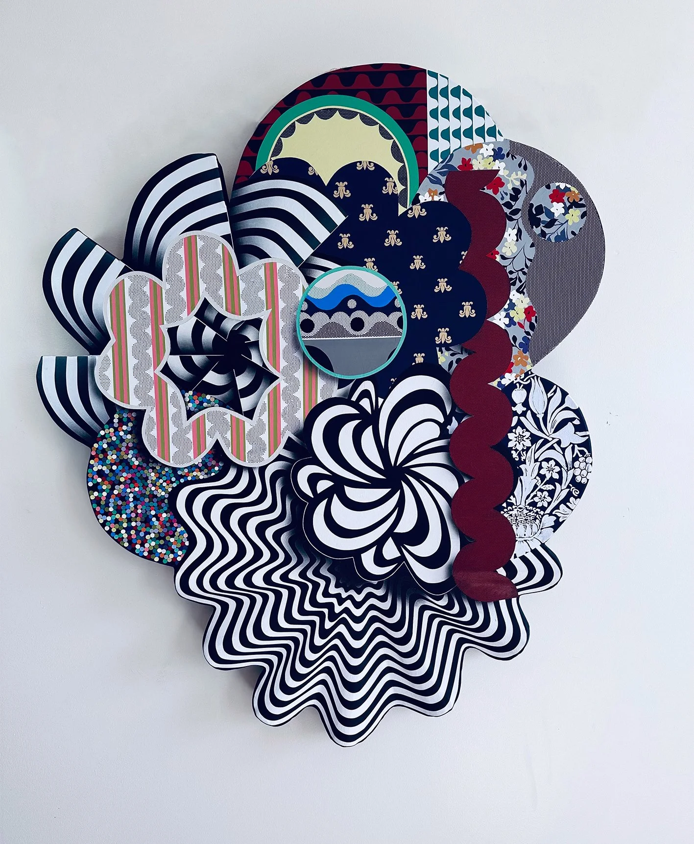 Layers #1, acrylic on canvas, 47.5"x39", 2025