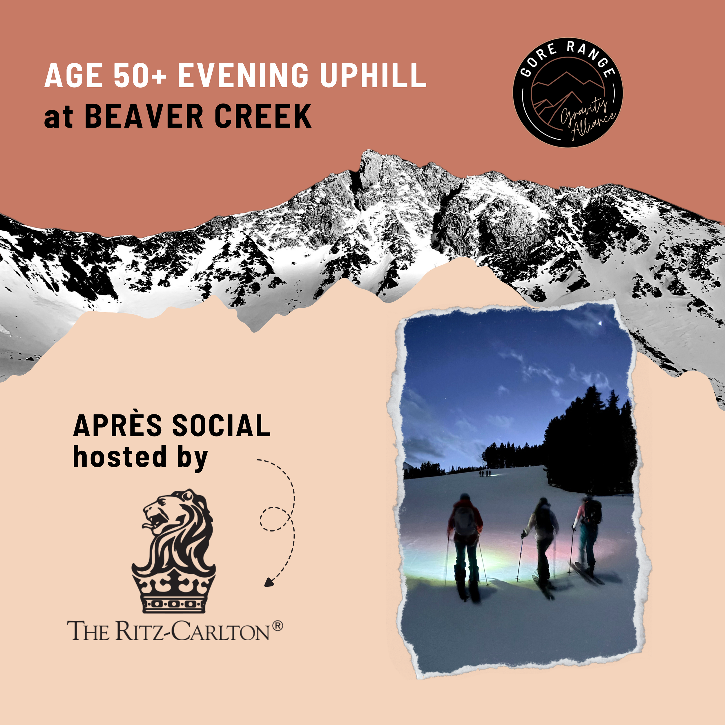 50+ Uphill with Ellen Miller, Apres at The Ritz!