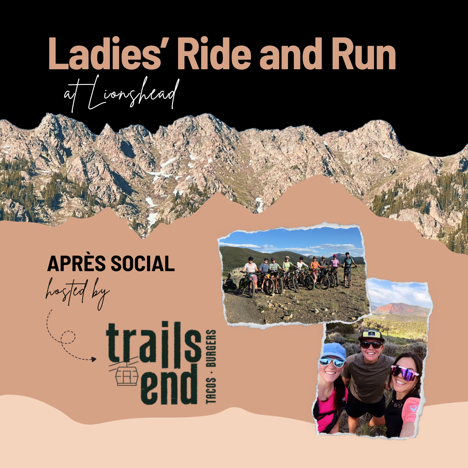 Lionshead Mountain Bike Ride + Trail Run, Apres Hosted by Trails End!