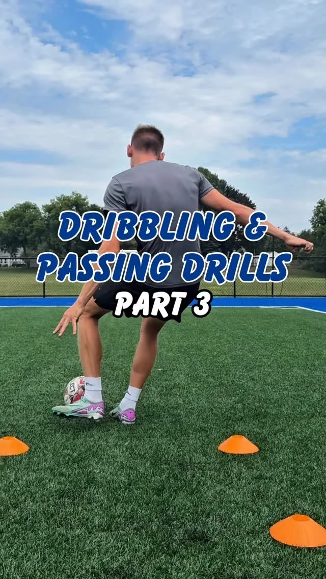 Dribbling & Passing Drill Part 3
Here are 3️⃣ every footballer ⚽️ can use to help them improve 📈 their dribbling⚡️and passing 🎯:
1️⃣. Freestyle Dribble Pass
2️⃣. T Dribble Pass
3️⃣. Ronaldinho Dribble Pass
✅ Save For Your Training Sessions