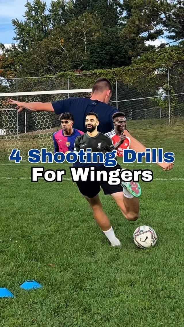 4 Shooting Drills For Wingers
Here are 4️⃣ individual finishing drills every winger ⚡️ needs to be adding ➕ to their training sessions ⚽️
Drill 1️⃣. 1v1 Dribble To Shot
Drill 2️⃣. Overlap To Shot
Drill 3️⃣. Cut Inside To Shot
Drill 4️⃣. Scoring F