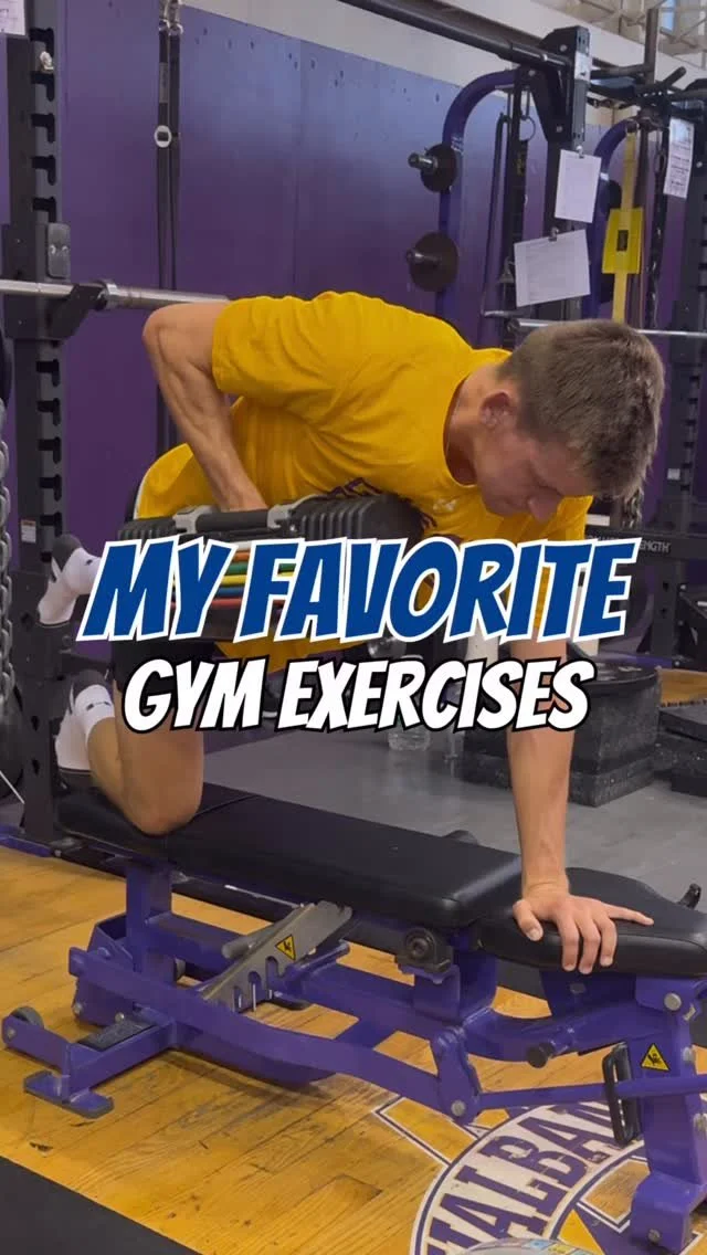 My Favorite GYM Exercises
Here are 5️⃣ of my favorite 🤩 exercises to do in the gym 🏋️‍♂️ as a D1 footballer ⚽️:
1️⃣. Trap Bar Deadlifts
2️⃣. Ad Wheel Rollouts
3️⃣. Bulgarian Split Squats
4️⃣. Bird Dog Rows
5️⃣. Weighted Squat
If you w