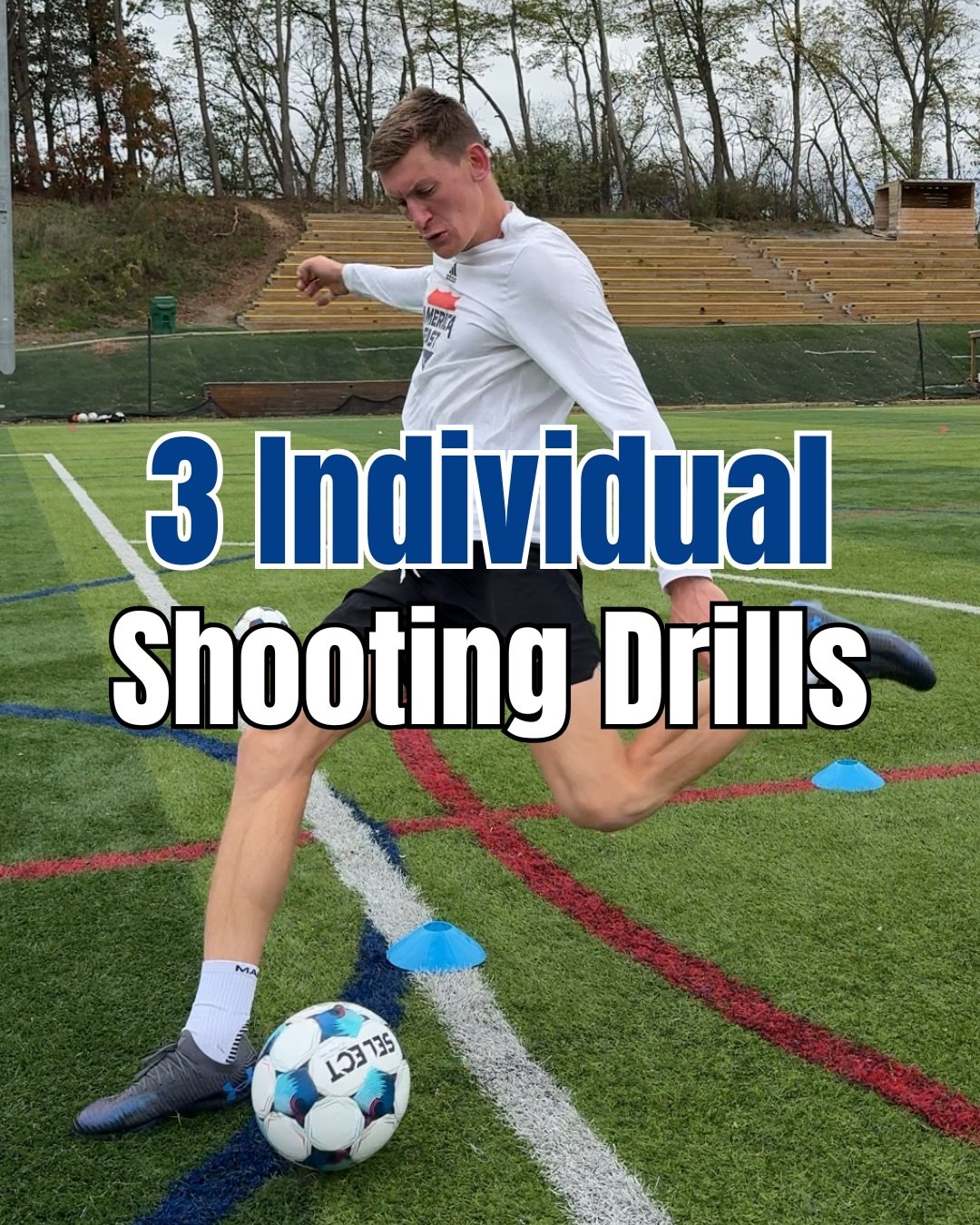 3 Individual Shooting Drills 

Here are 3️⃣ individual drills you can do to help you improve 📈 your shooting 🚀:

1️⃣. Turn &amp; Shoot
2️⃣. Triangle Dribble Shoot
3️⃣. Zig Zag Shoot

✅ Save &amp; Try

#footballer #soccerskills #footballtraining #so