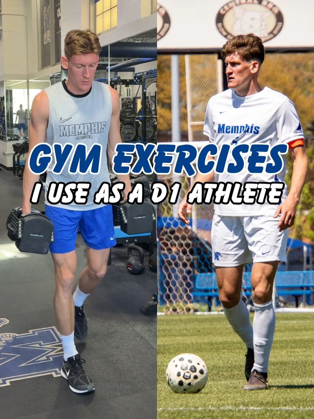 Gym Exercises I Use As A D1 Athlete

Here are 8️⃣ gym exercises I use as a D1 athlete to help me build strength 💪, become explosive 🧨, and get more powerful 💥

1️⃣. Weighted Chin Ups
2️⃣. Dumbbell Reverse Lunges
3️⃣. Dumbbell Chest Press
4️⃣. Roma