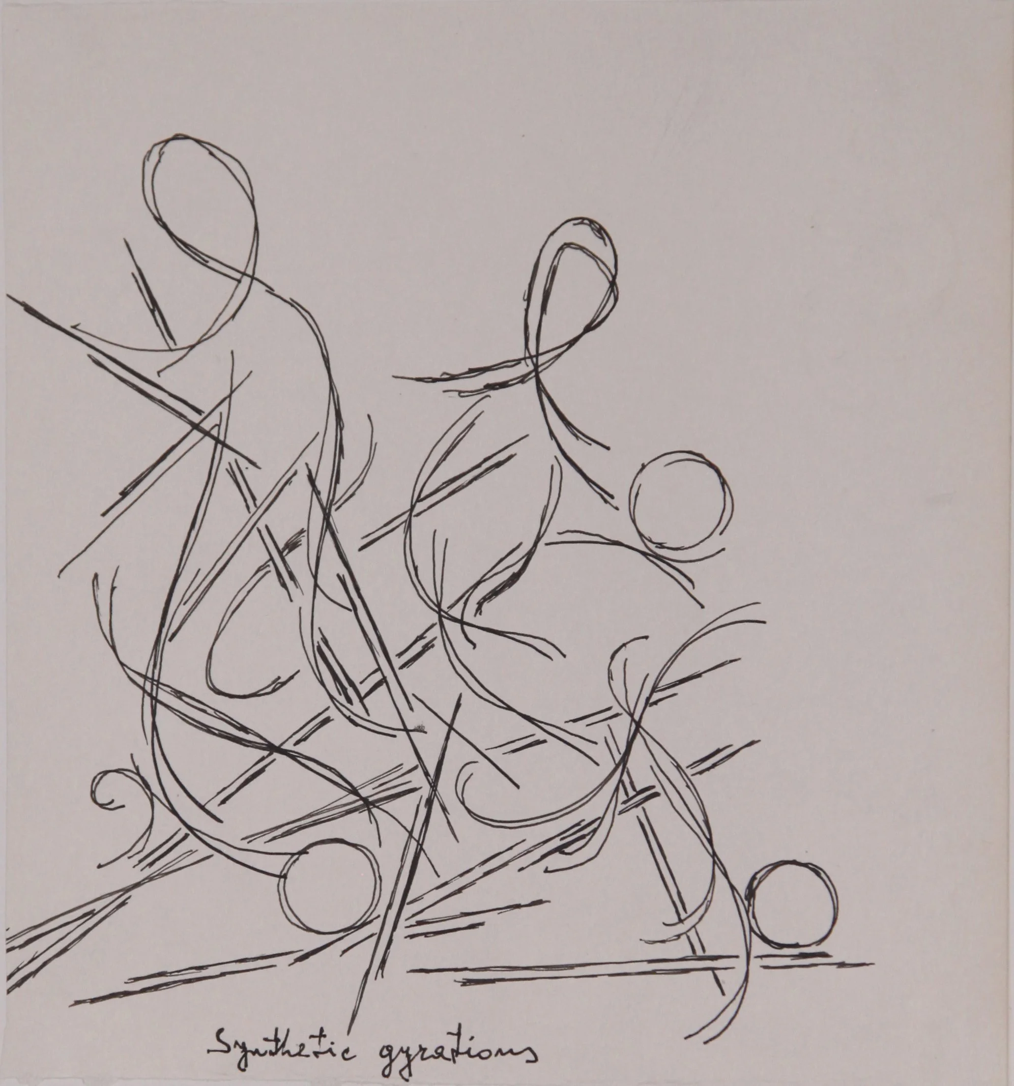 “Synthetic Gyrations”, Ink, 7 1/2 x 7 inches, 1953