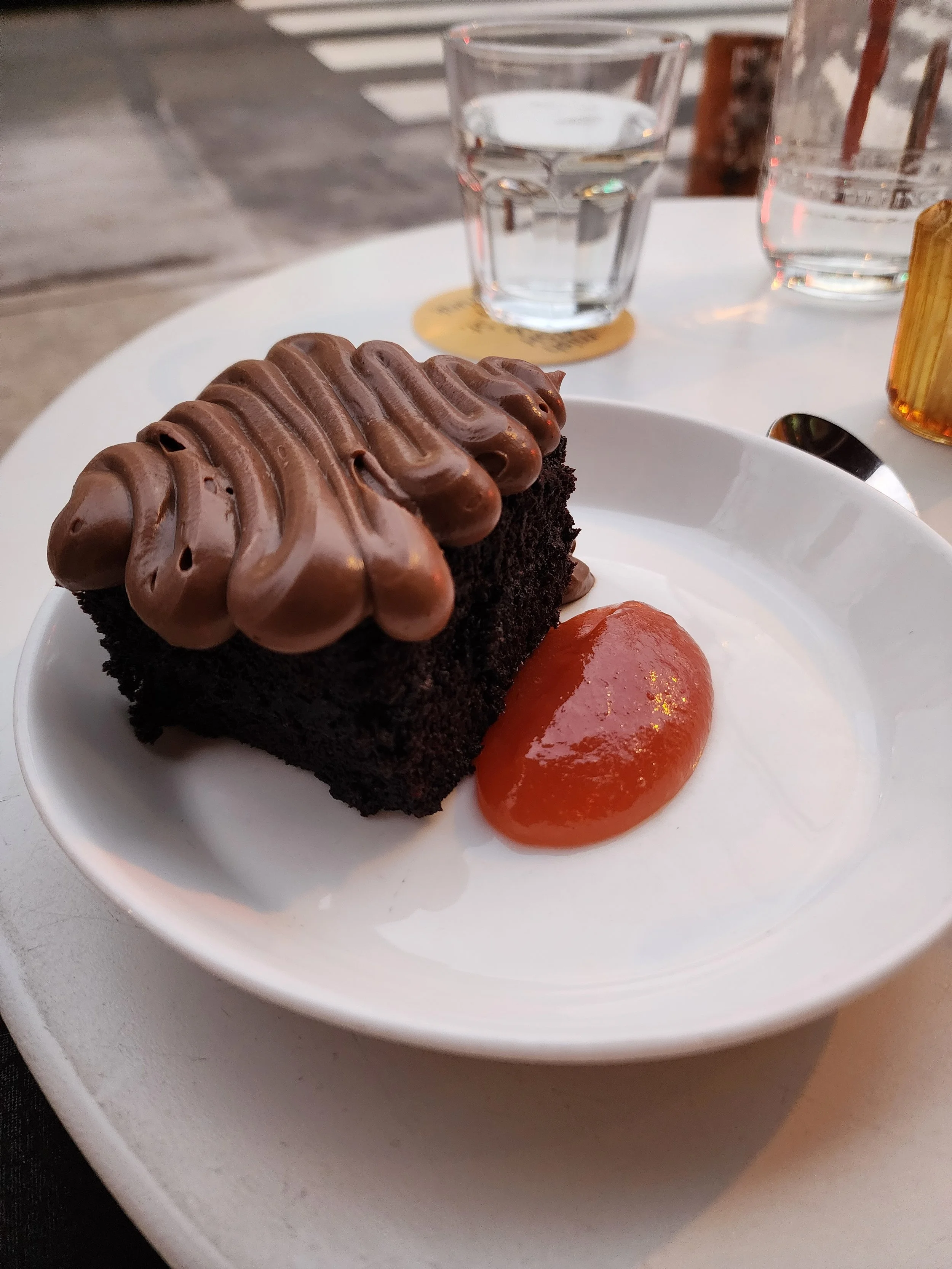Chocolate Cake with Pear Jam