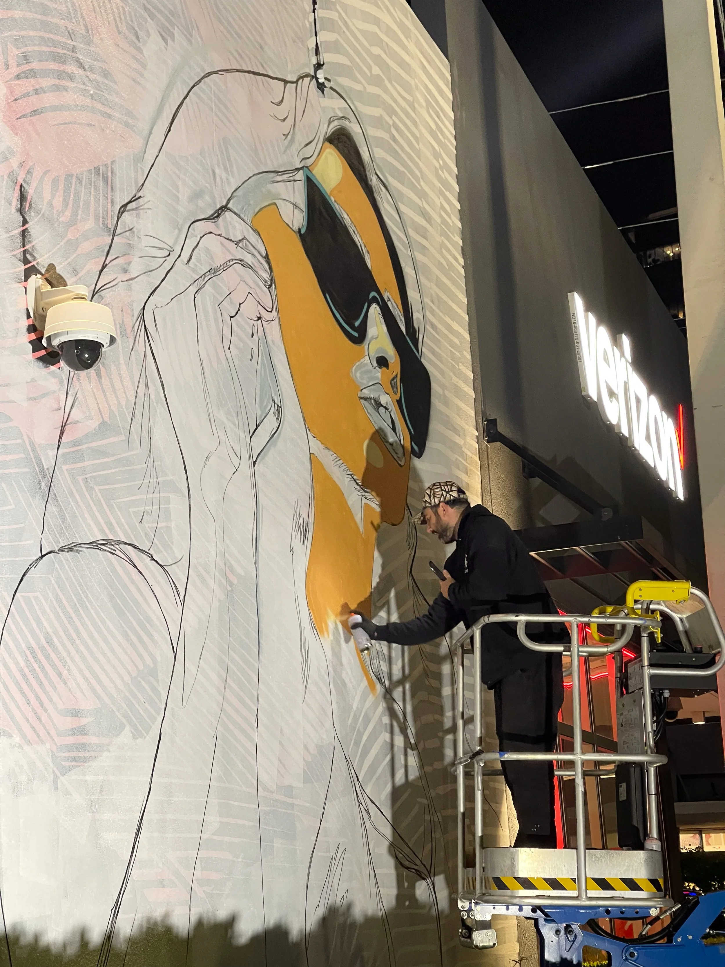 Verizon Wynwood Midtown Miami Mural by Roc Sol, Dennis Perez and Project Roadmap Murals - Miami Mural Team, Wynwood Murals