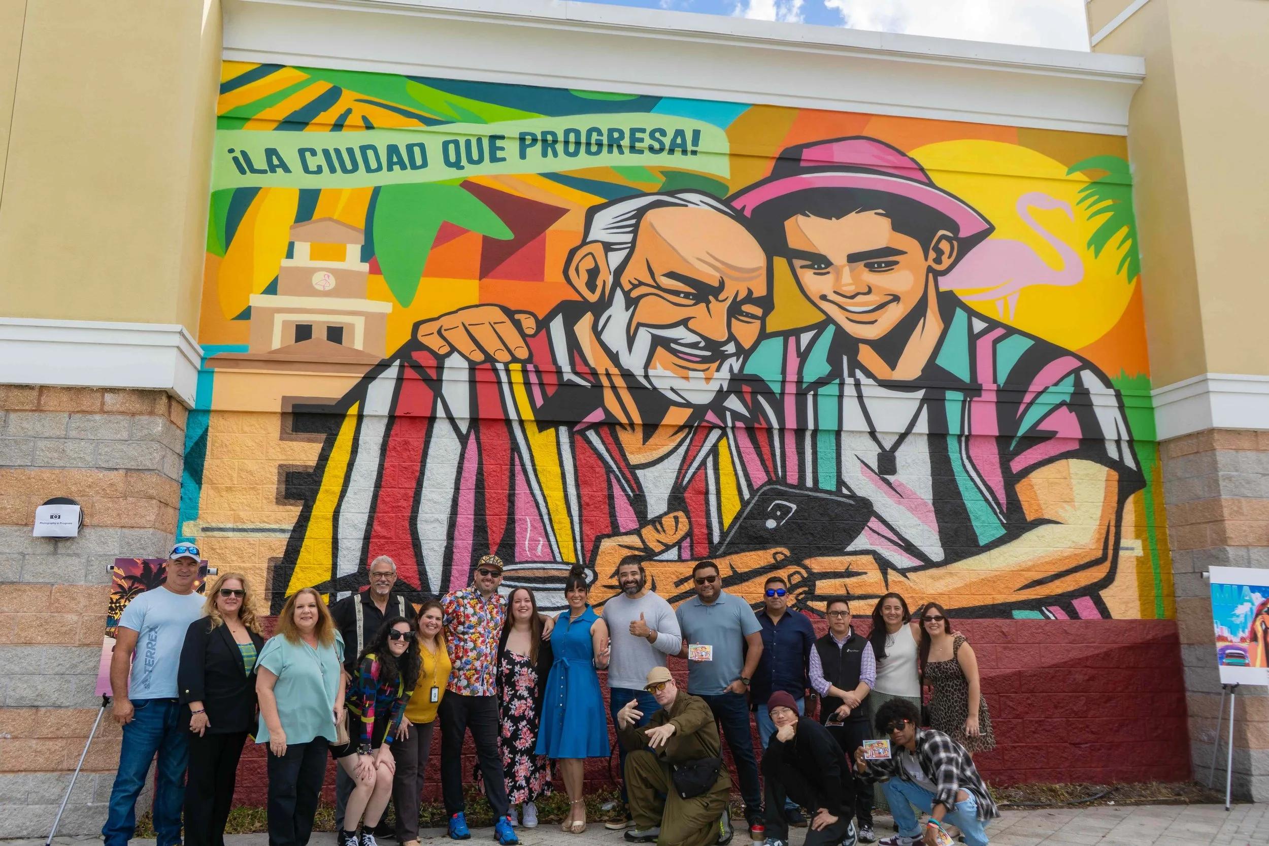 Verizon Hialeah Mural by Miss Lushy, Roc Sol, Dennis Perez and Project Roadmap Murals - Miami Mural Team, Hialeah Murals