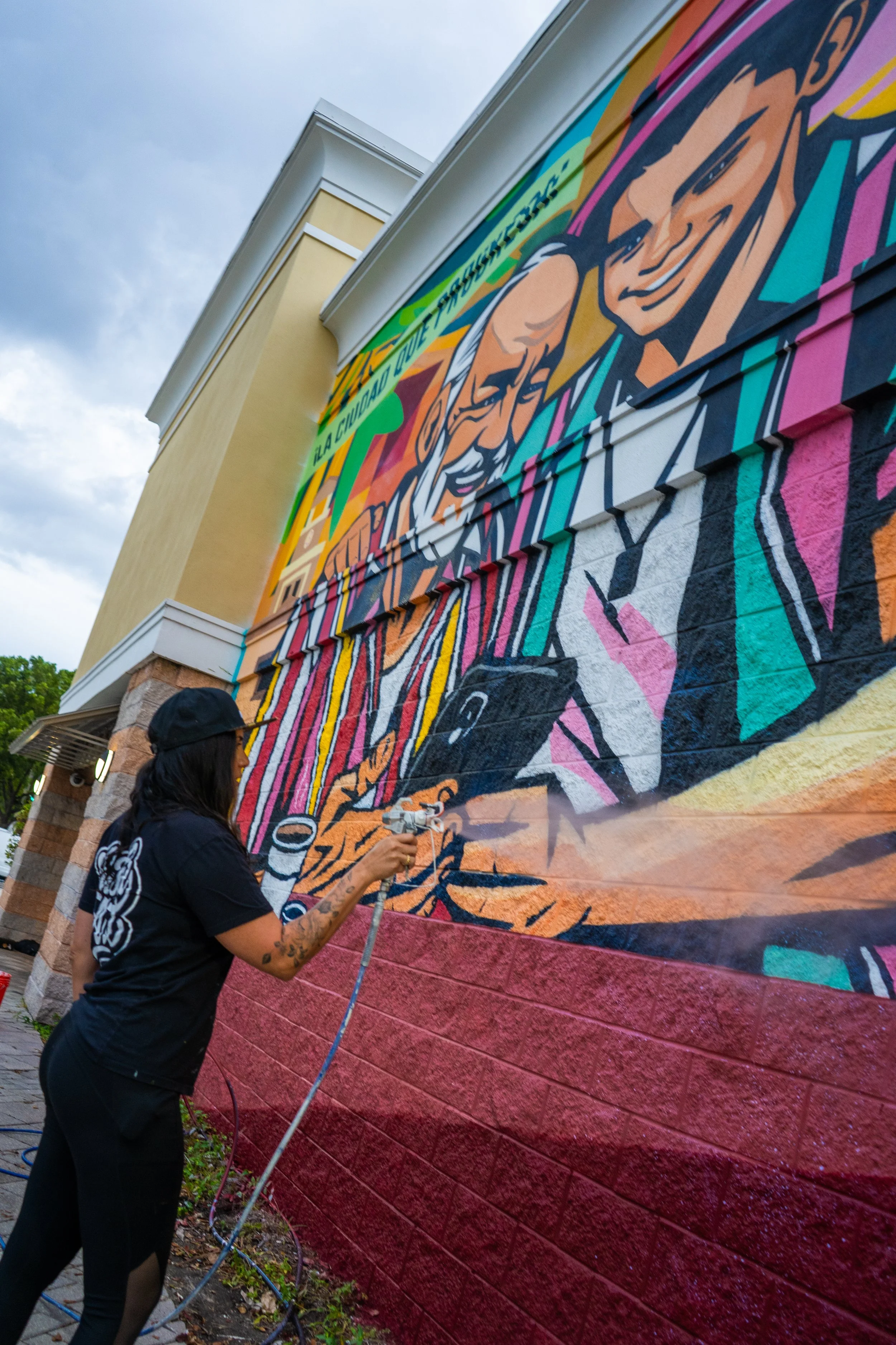 Verizon Hialeah Mural by Miss Lushy, Roc Sol, Dennis Perez and Project Roadmap Murals - Miami Mural Team, Hialeah Murals
