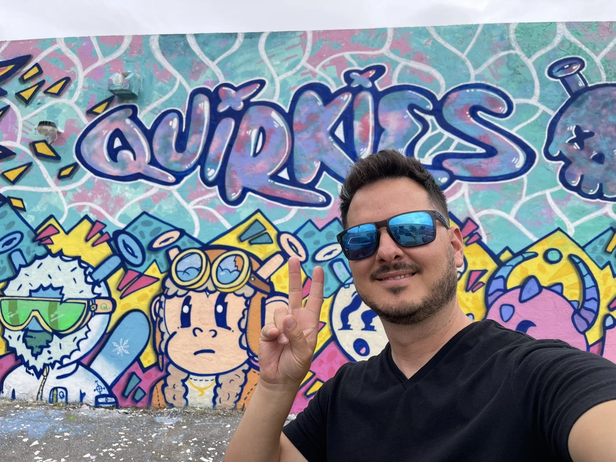 Quirkies Mural in Wynwood Miami Allapattah painted by Miami Muralist Roc Sol from Project Roadmap Murals for Web3 NFT Community Mural Art Basel Miami Art Week Wynwood Murals