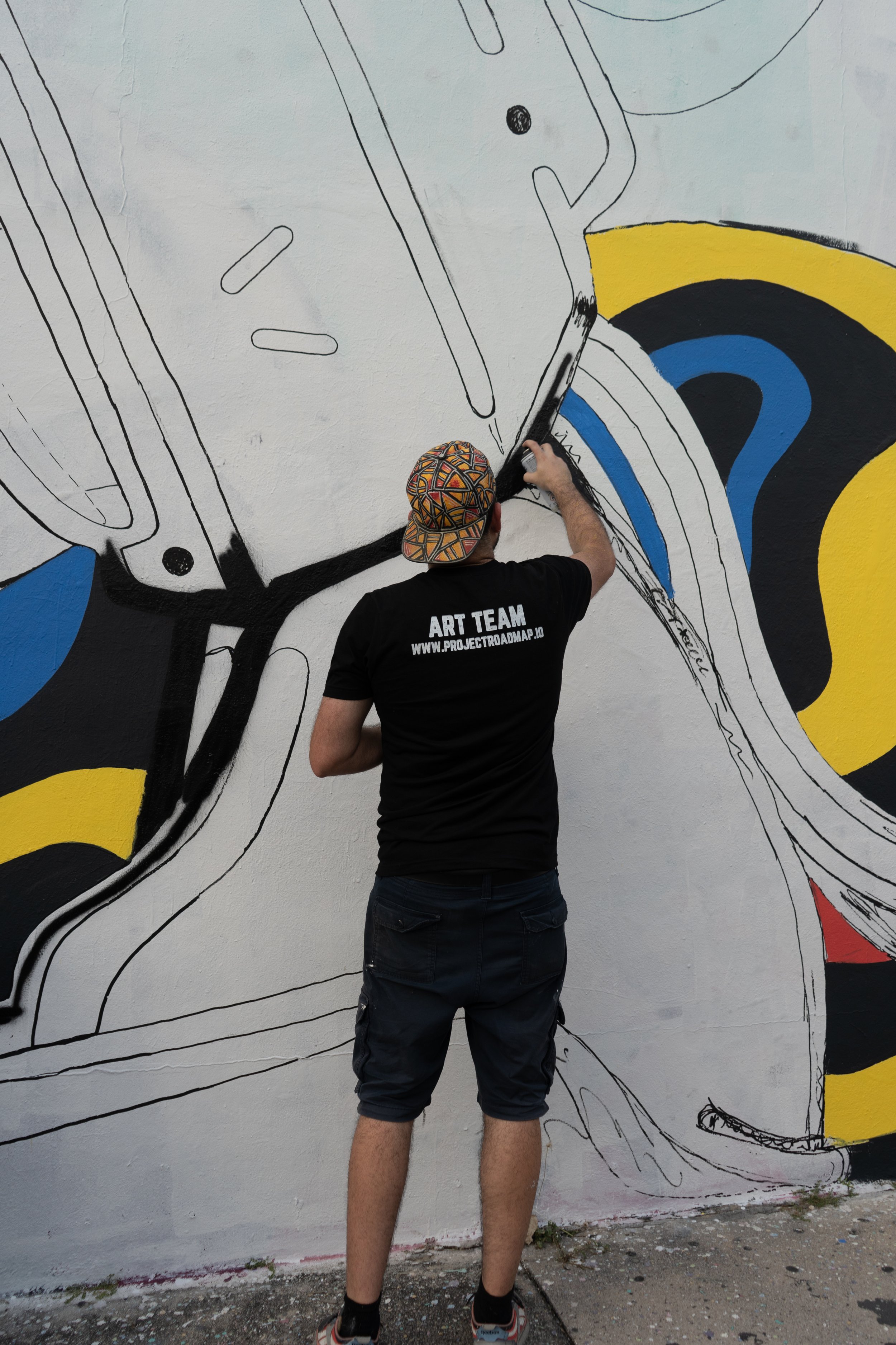 Cool Cats Mural by Roc Sol and Project Roadmap with Clon Swickie Dee Perez Robin Hood Art Basel 2023