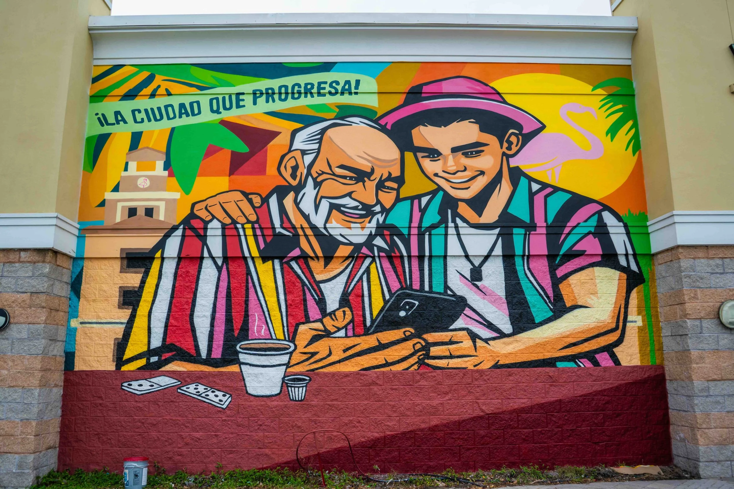 Verizon Hialeah Mural by Miss Lushy, Roc Sol, Dennis Perez and Project Roadmap Murals - Miami Mural Team, Hialeah Murals