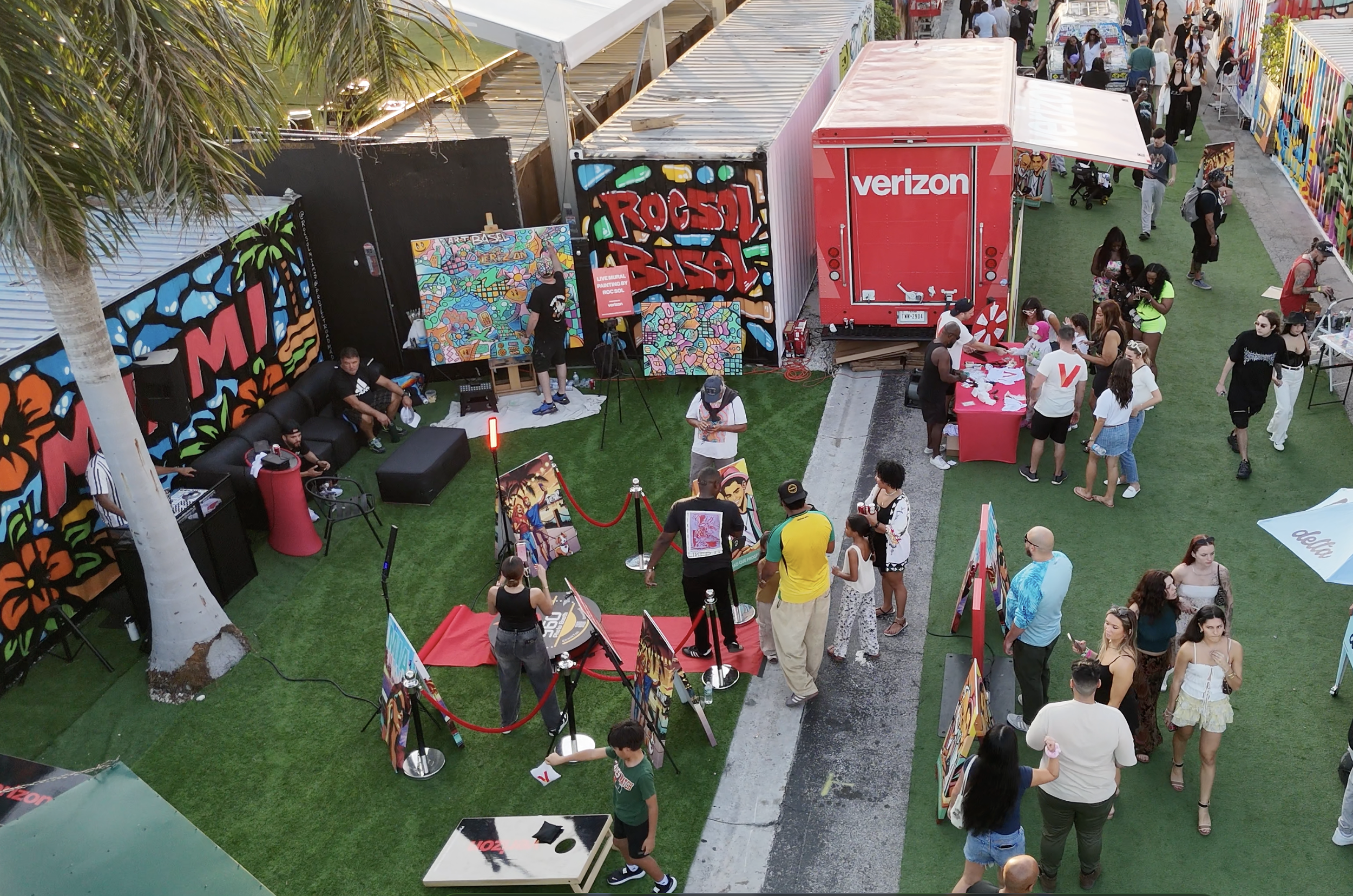 Hive Wynwood 2025 with Verizon, Roc Sol, and Project Roadmap Murals