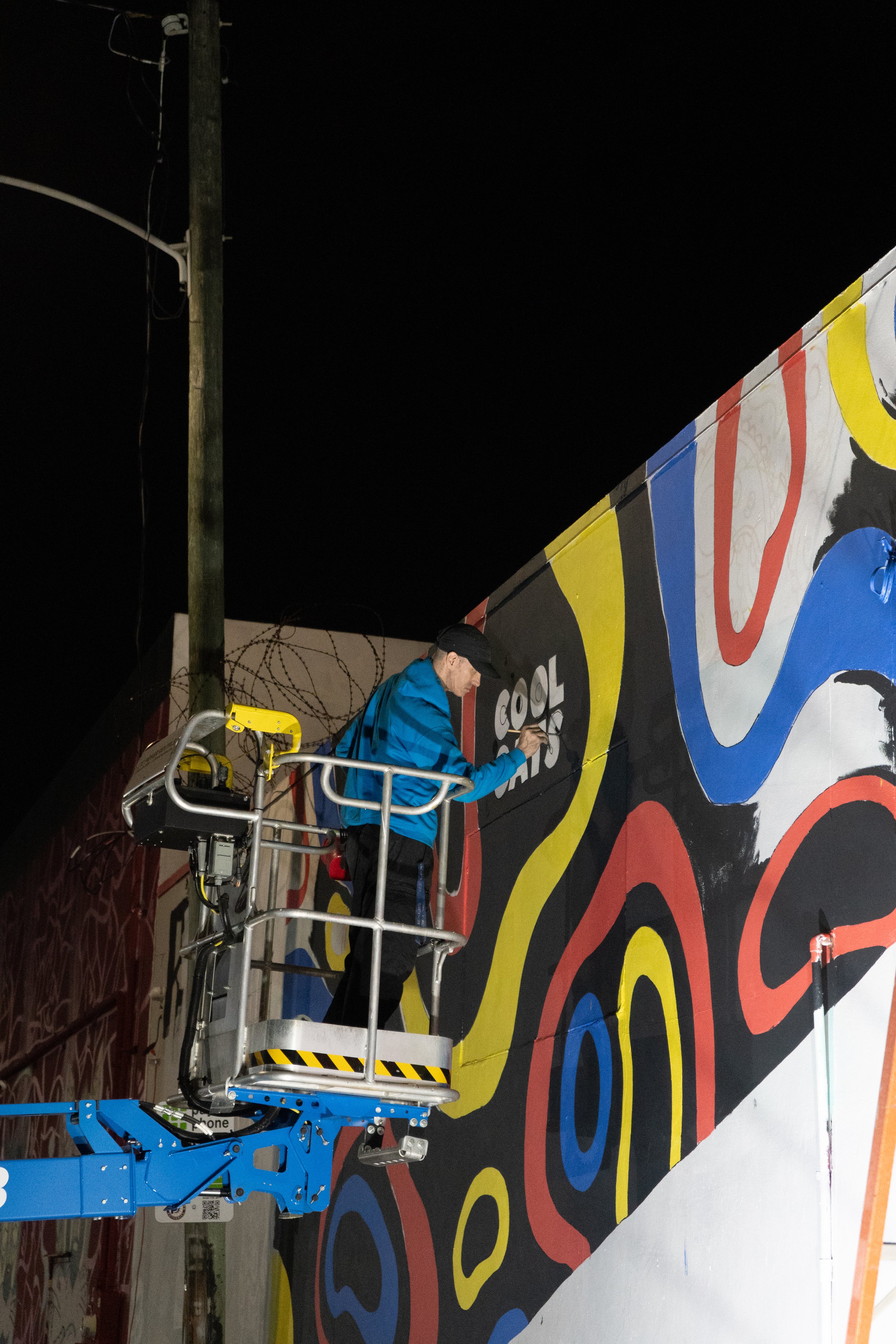 Cool Cats Mural by Roc Sol and Project Roadmap with Clon Swickie Dee Perez Robin Hood Art Basel 2023