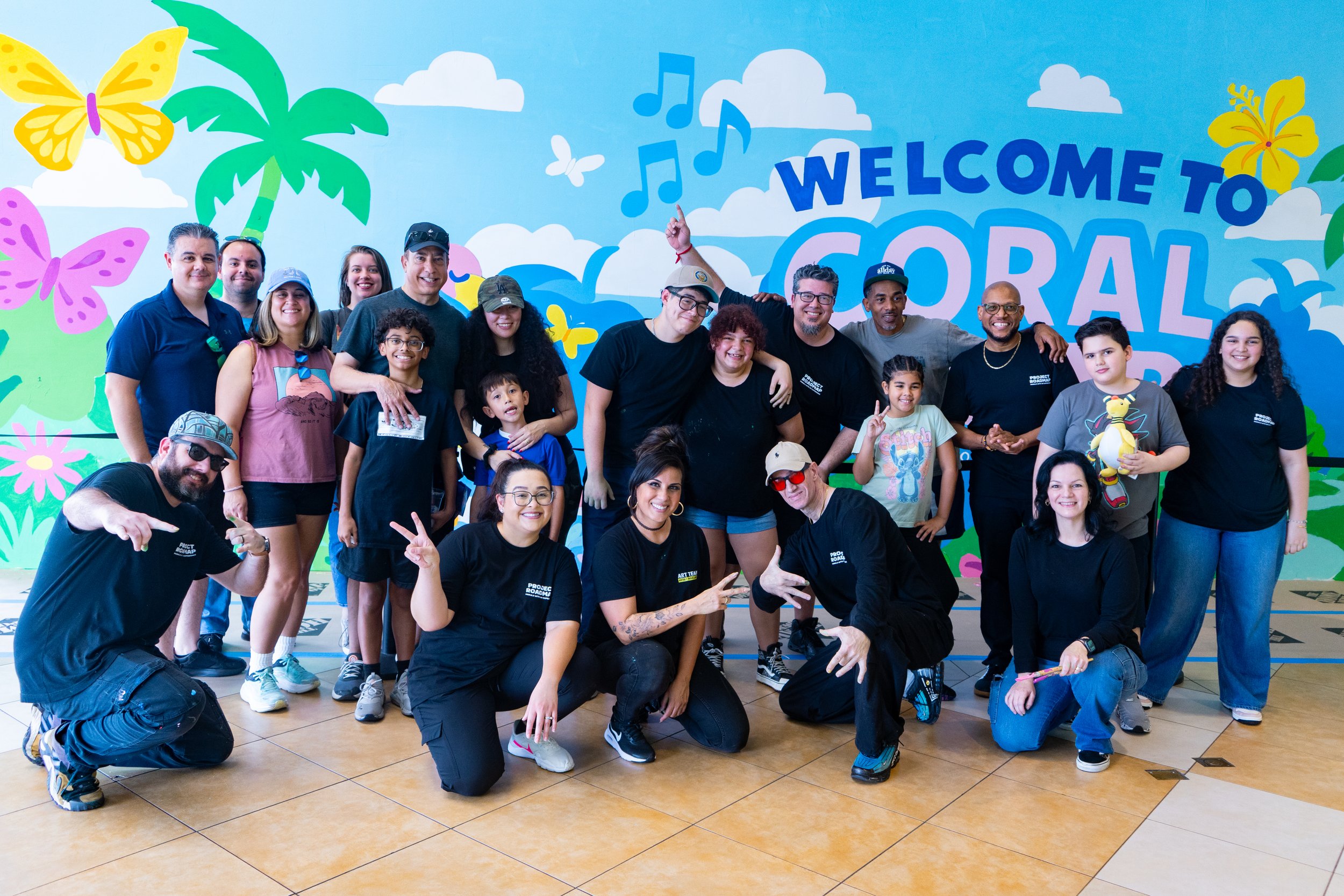 Coral Square Mall Mural by Roc Sol and Project Roadmap Murals - Simon Malls - Coral Springs