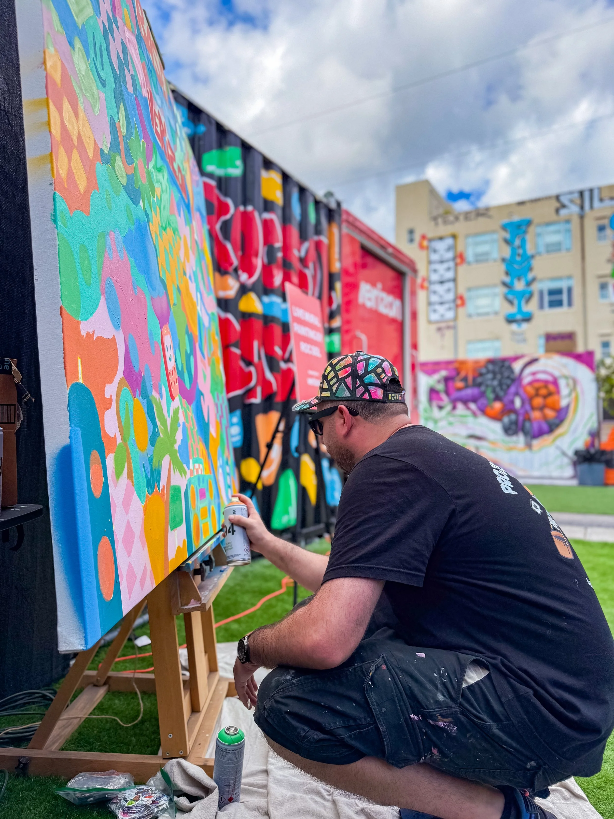 Hive Wynwood 2025 with Verizon, Roc Sol, Dee Perez, Miss Lushy and Project Roadmap Murals