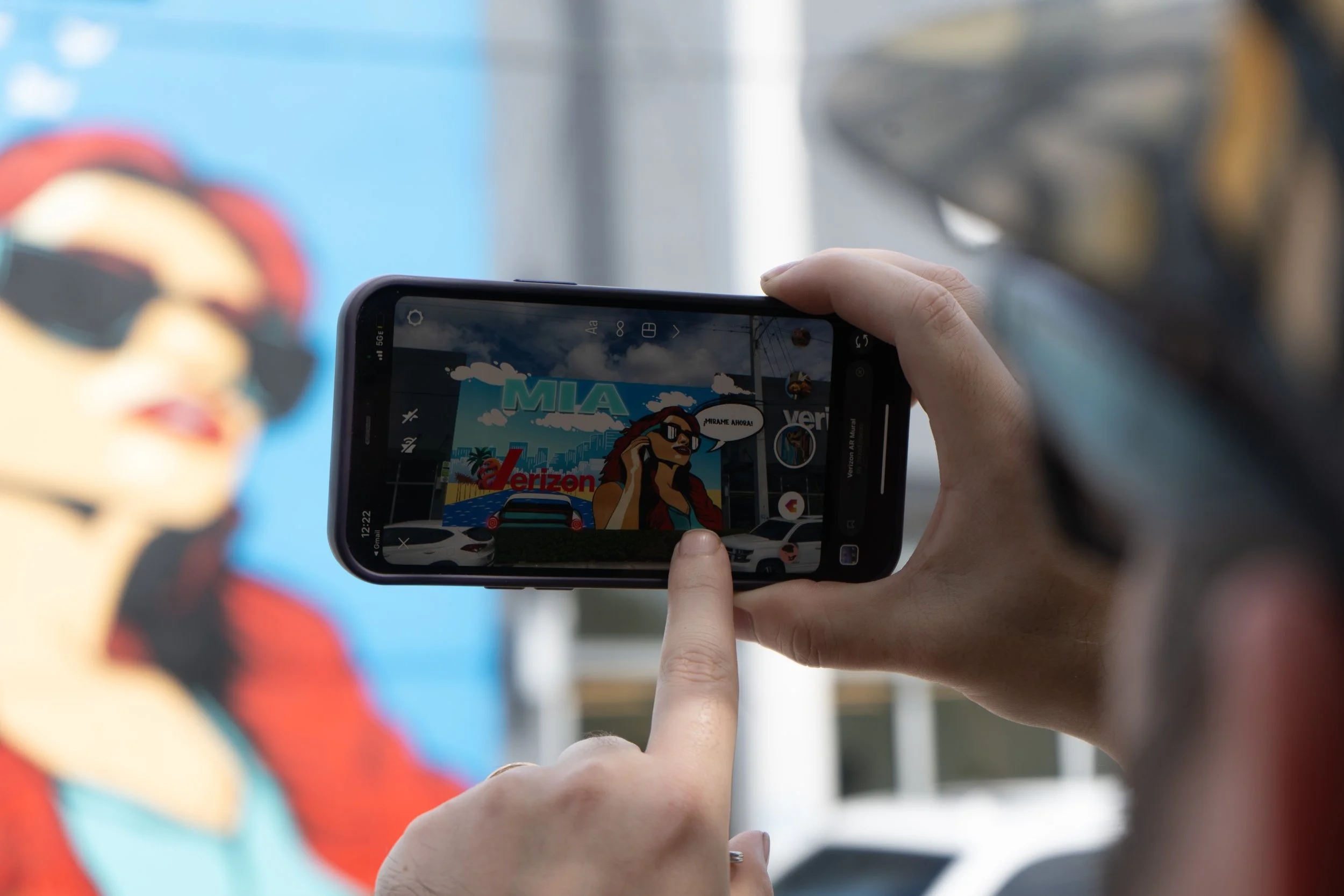 Verizon Wynwood Midtown Miami Mural by Roc Sol, Dennis Perez and Project Roadmap Murals - Miami Mural Team, Wynwood Murals